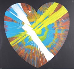 Damien Hirst -- Heart. Spin Painting, acrylic on paper, 2009