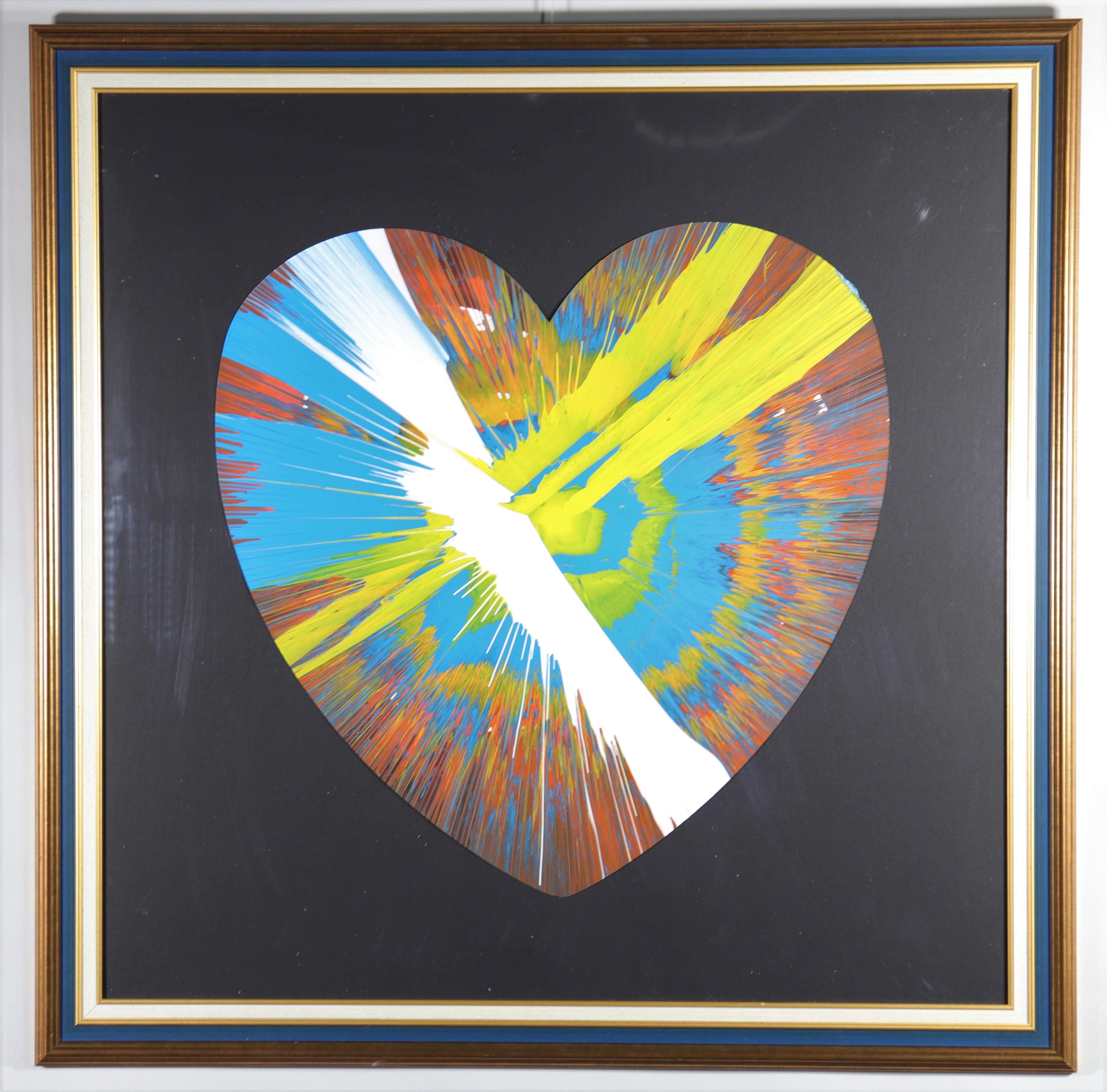 Damien Hirst – Herz. Spin Painting, Acryl auf Papier im Angebot 1