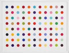 Damien Hirst, 	Horizontale „Spots Series“, Holzschnitt, 2018