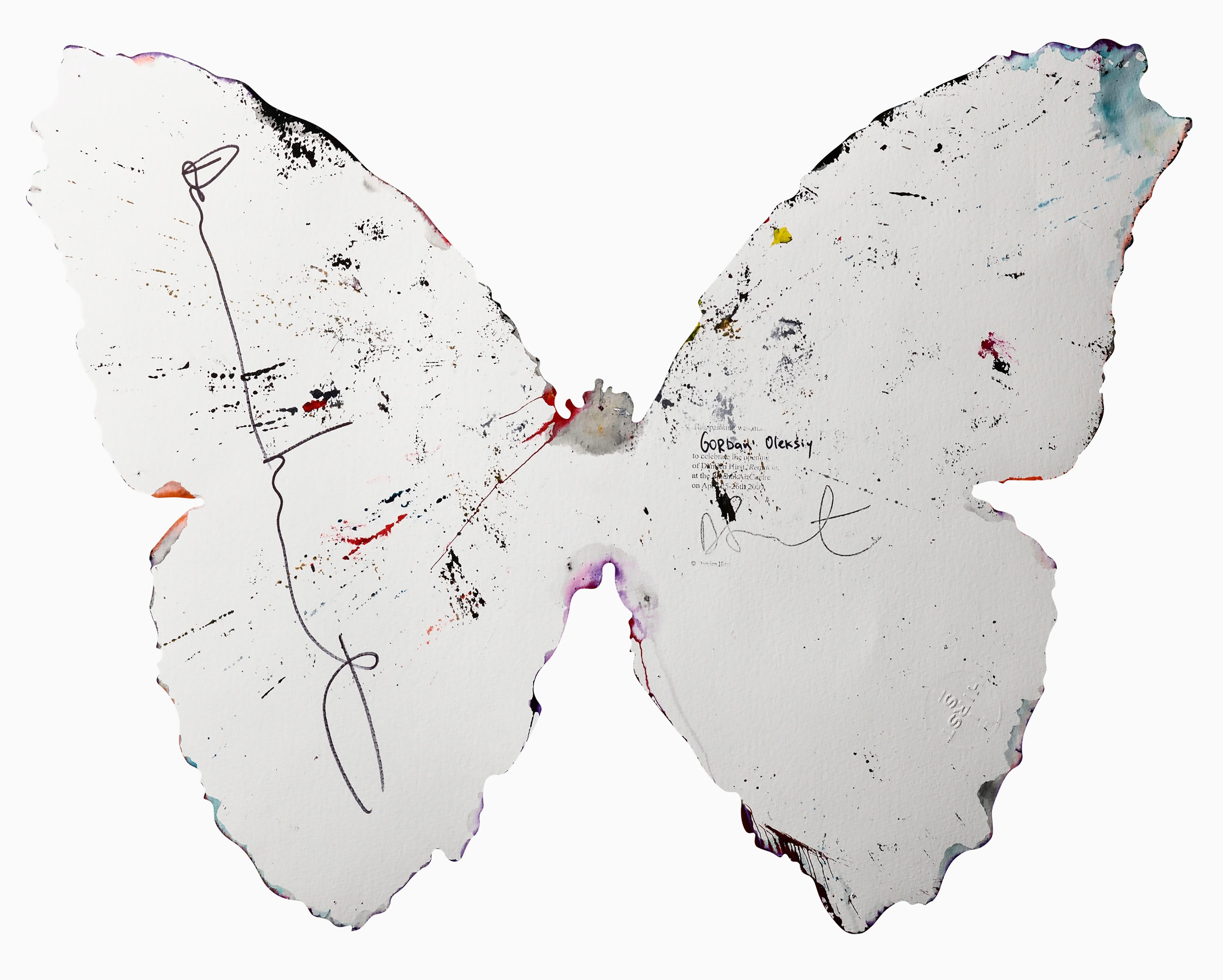 Damien Hirst Spin Gemälde (Damien Hirst Schmetterlingsgemälde) im Angebot 1