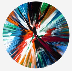 Used Damien Hirst Spin Painting (Damien Hirst Circle spin painting)