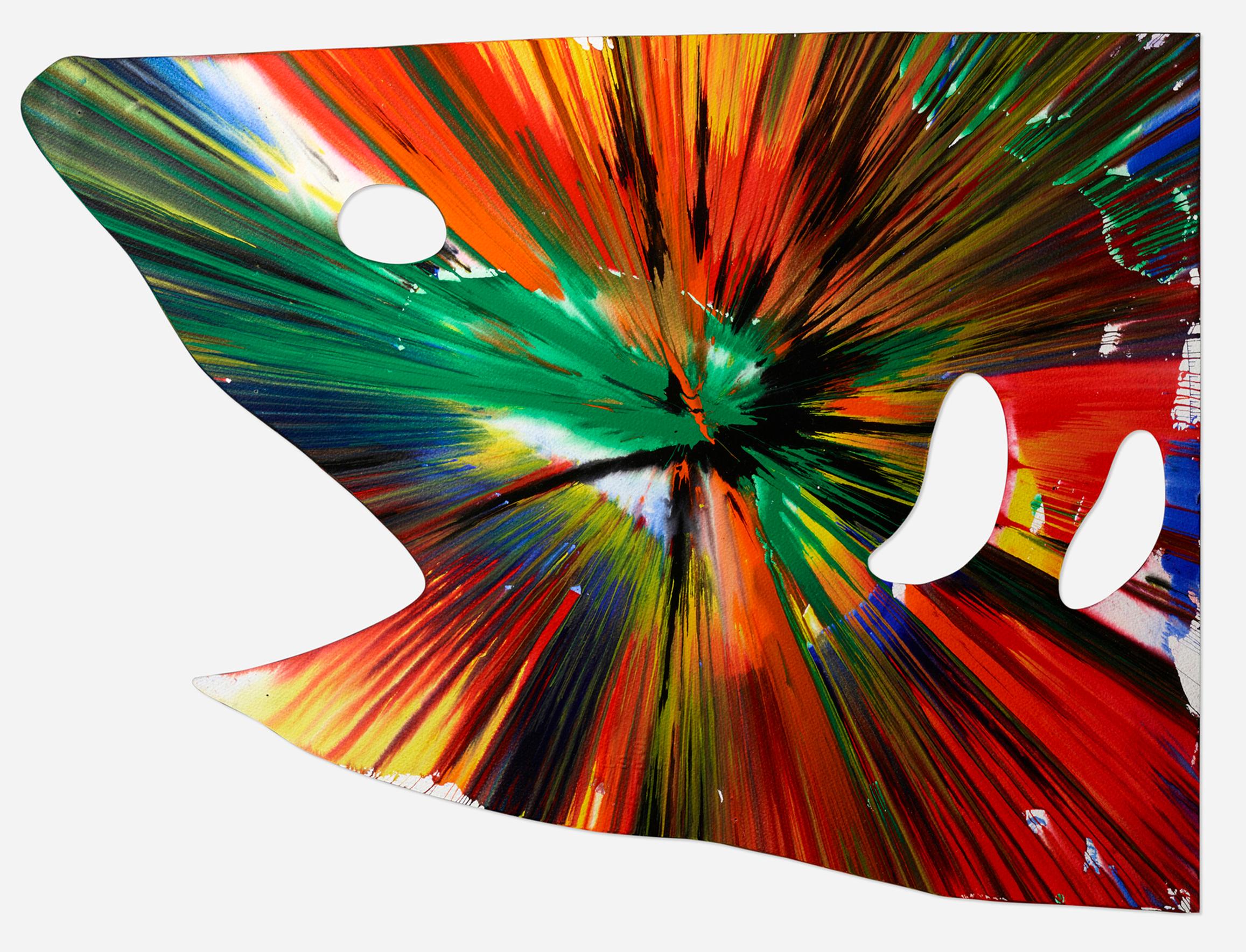 Damien Hirst Spin Painting (Damien Hirst shark spin painting) For Sale 2