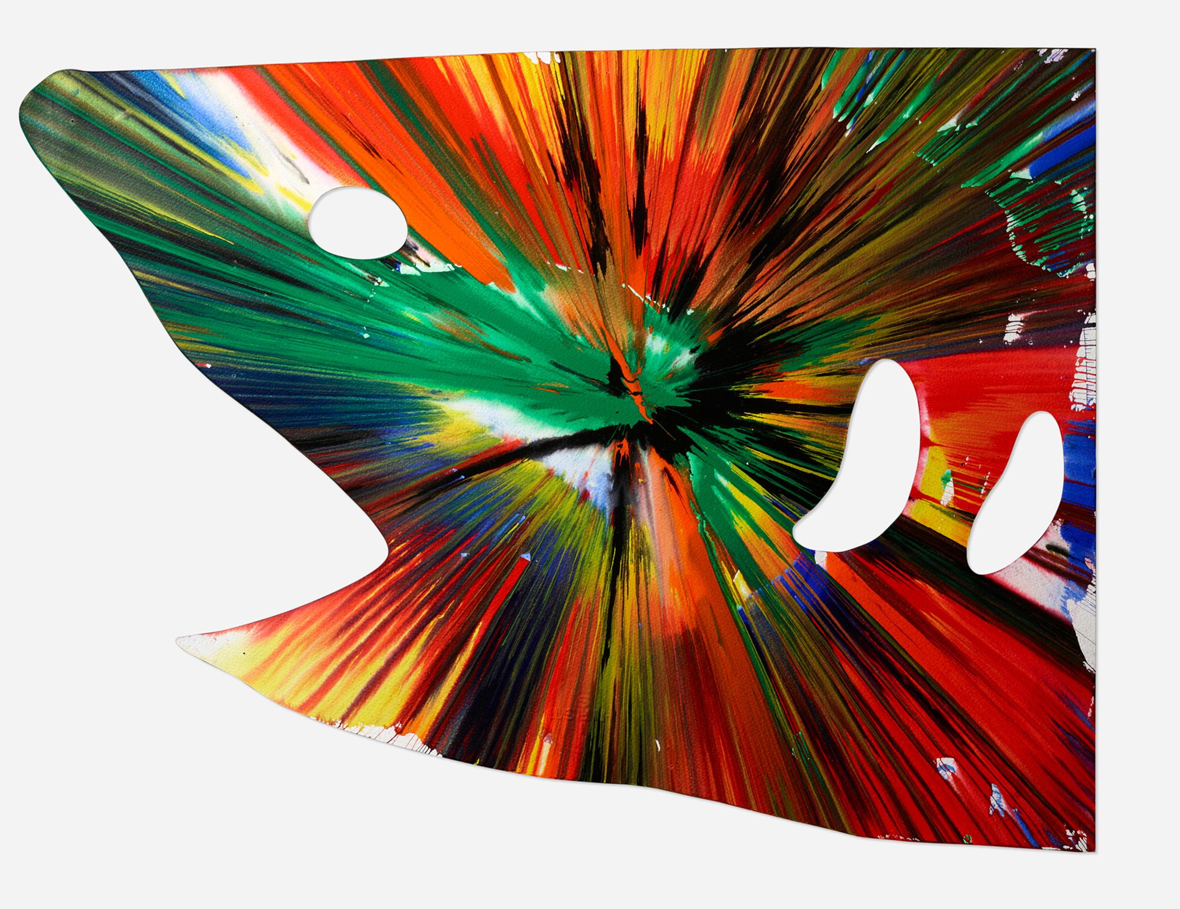 Damien Hirst Spin Painting (Damien Hirst shark spin painting)