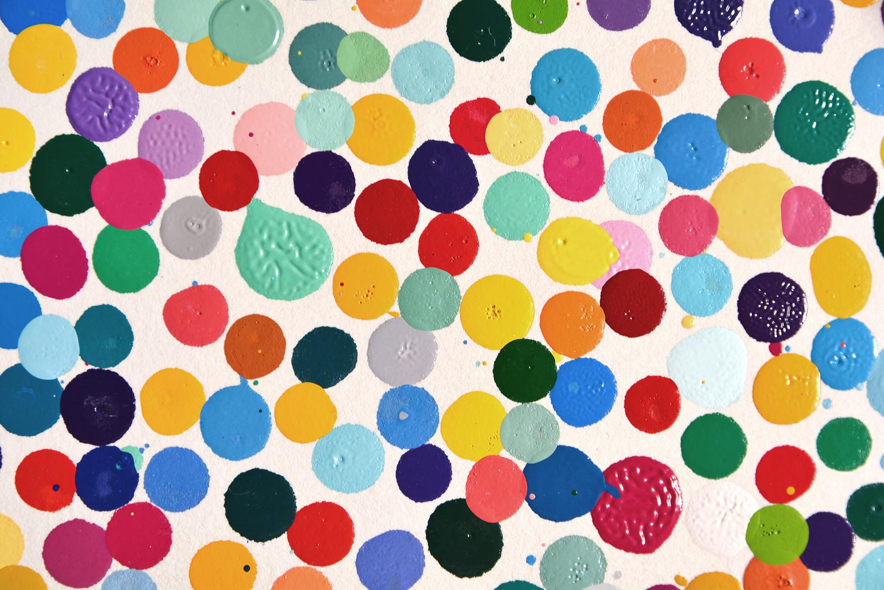 DAMIEN HIRST - LA MONETA. Opera originale The Currency Project. Dot Dot. Colori 3