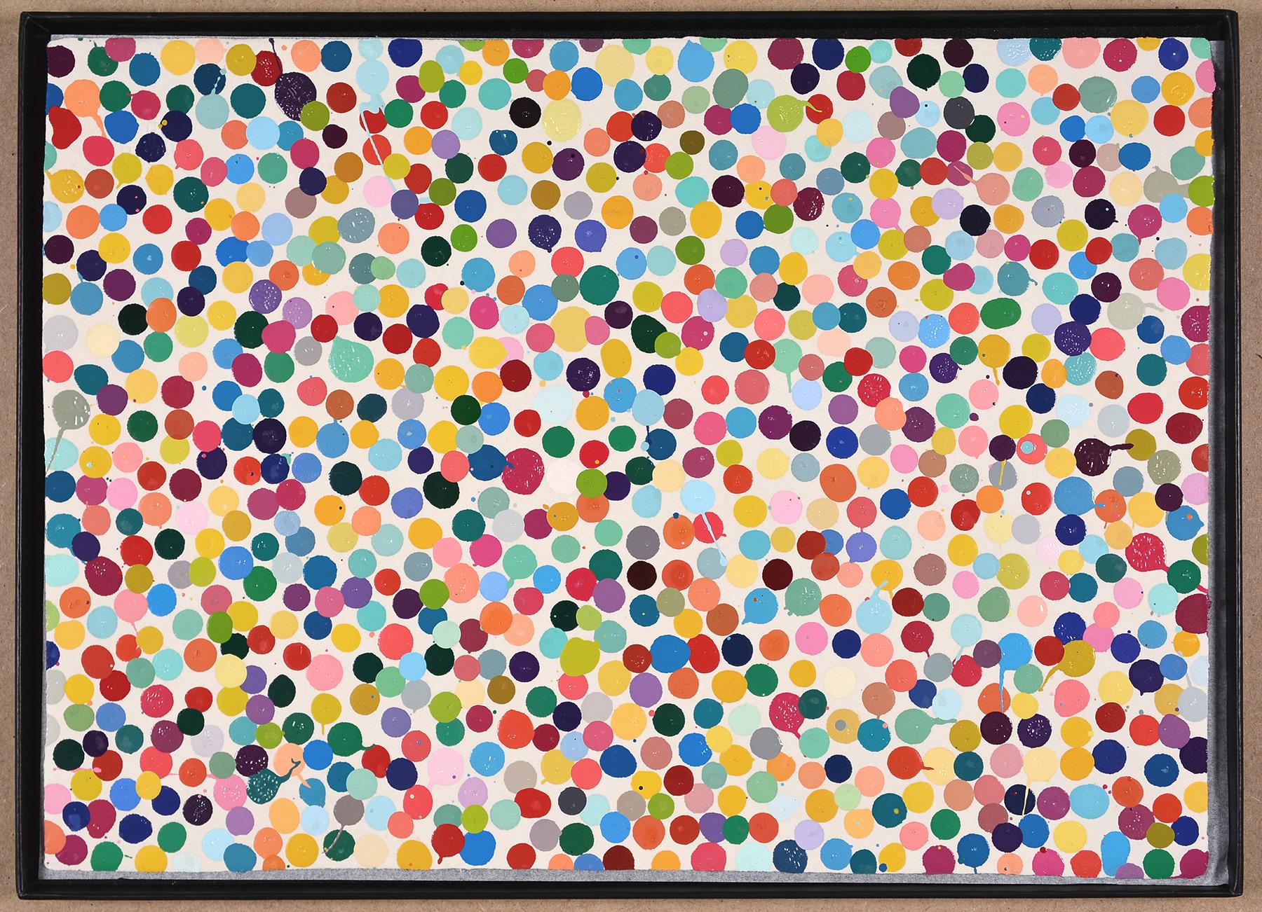 DAMIEN HIRST - THE CURRENCY. Original work The Currency Project. Dots. Colors - Abstract Expressionist Painting by Damien Hirst