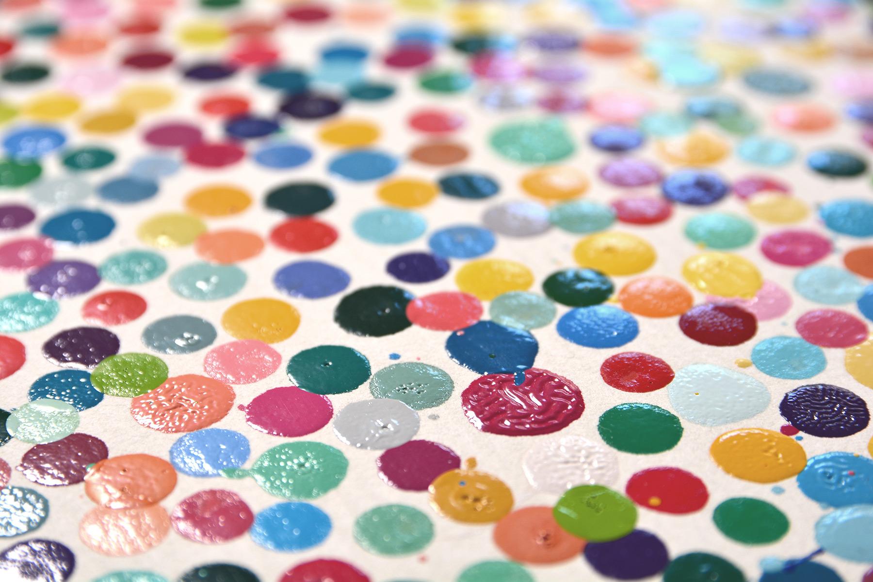 DAMIEN HIRST - LA MONETA. Opera originale The Currency Project. Dot Dot. Colori 1