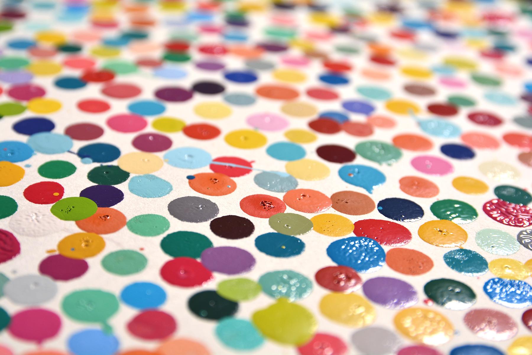 DAMIEN HIRST - LA MONETA. Opera originale The Currency Project. Dot Dot. Colori 1