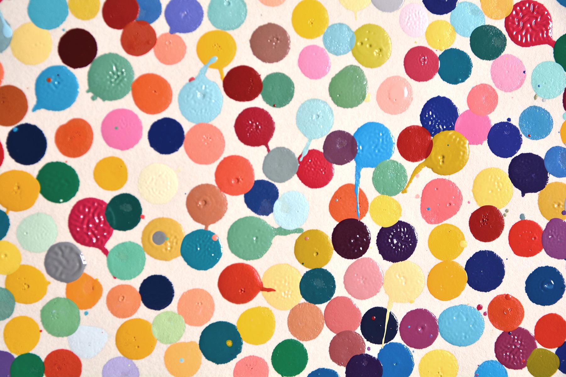 DAMIEN HIRST - LA MONETA. Opera originale The Currency Project. Dot Dot. Colori 3