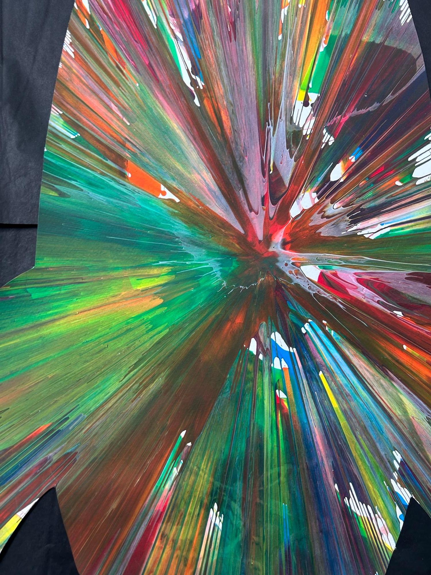 Peinture tournante sur le vaisseau-fusée 1