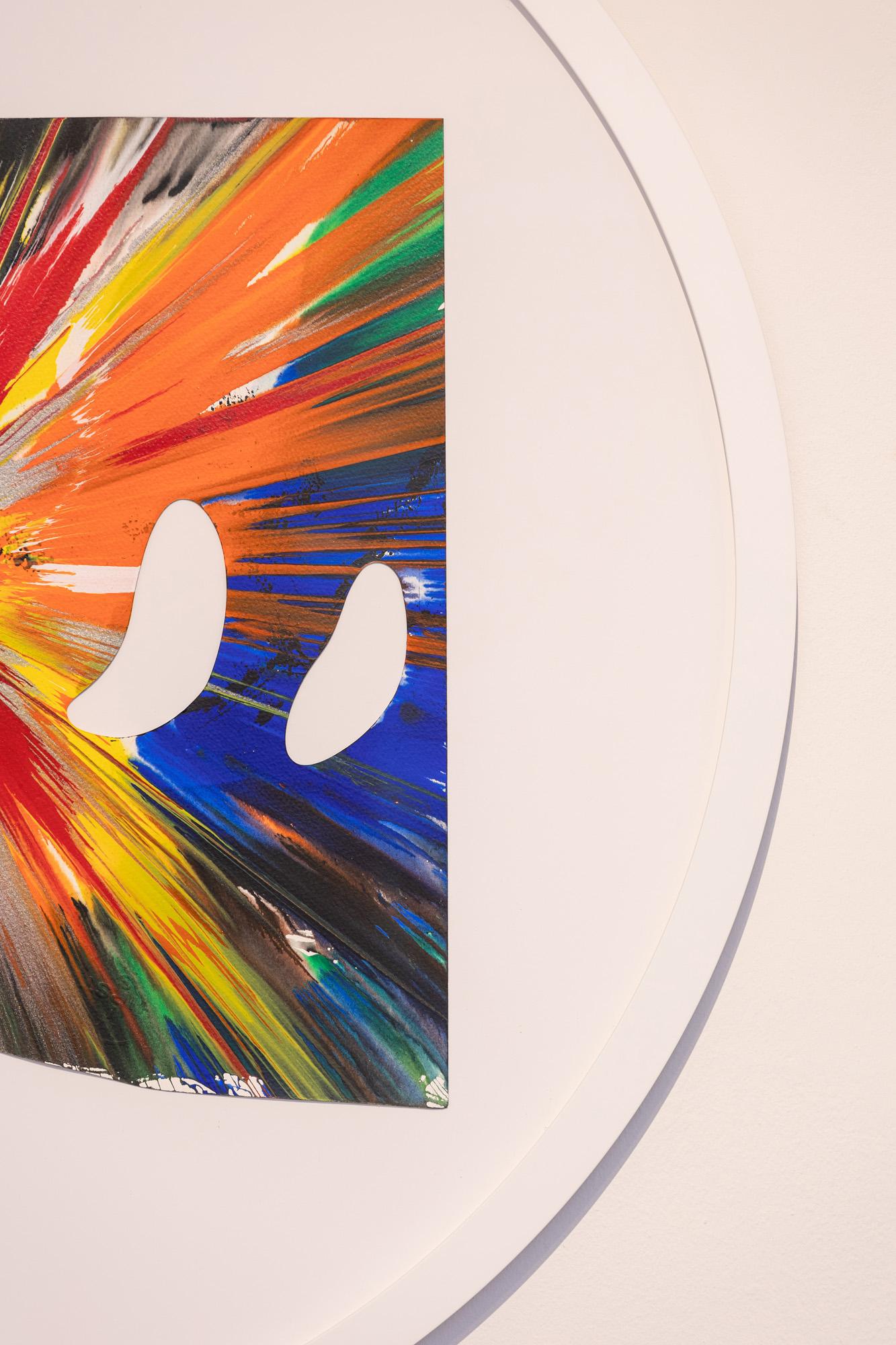Acrylic on paper. 2009.
48.9 × 67.3 cm
94 x 94 cm (framed)

A mesmerizing Damien Hirst Spin painting with explosions of vivid color amidst the timeless, mysterious form of a shark. This Damien Hirst Spin painting originates from Hirst’s ‘Spin
