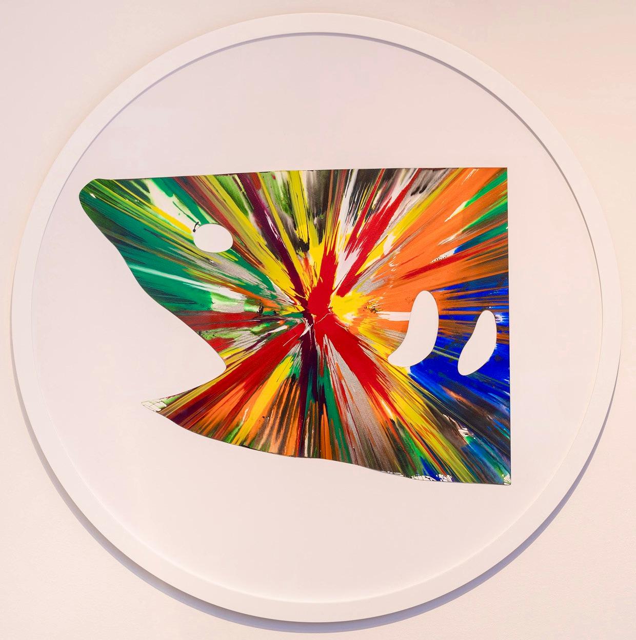 Damien Hirst Abstract Painting - Shark Spin Painting