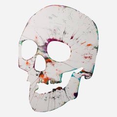 Skull Spin Painting, 2009 acrylic painting on paper by Damien Hirst
