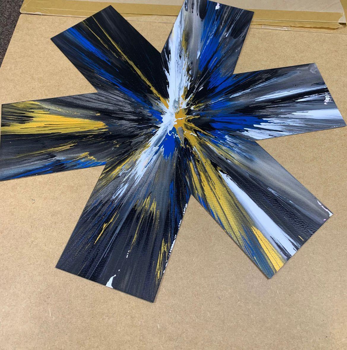Damien Hirst Abstract Painting - Spin (Asterisk)