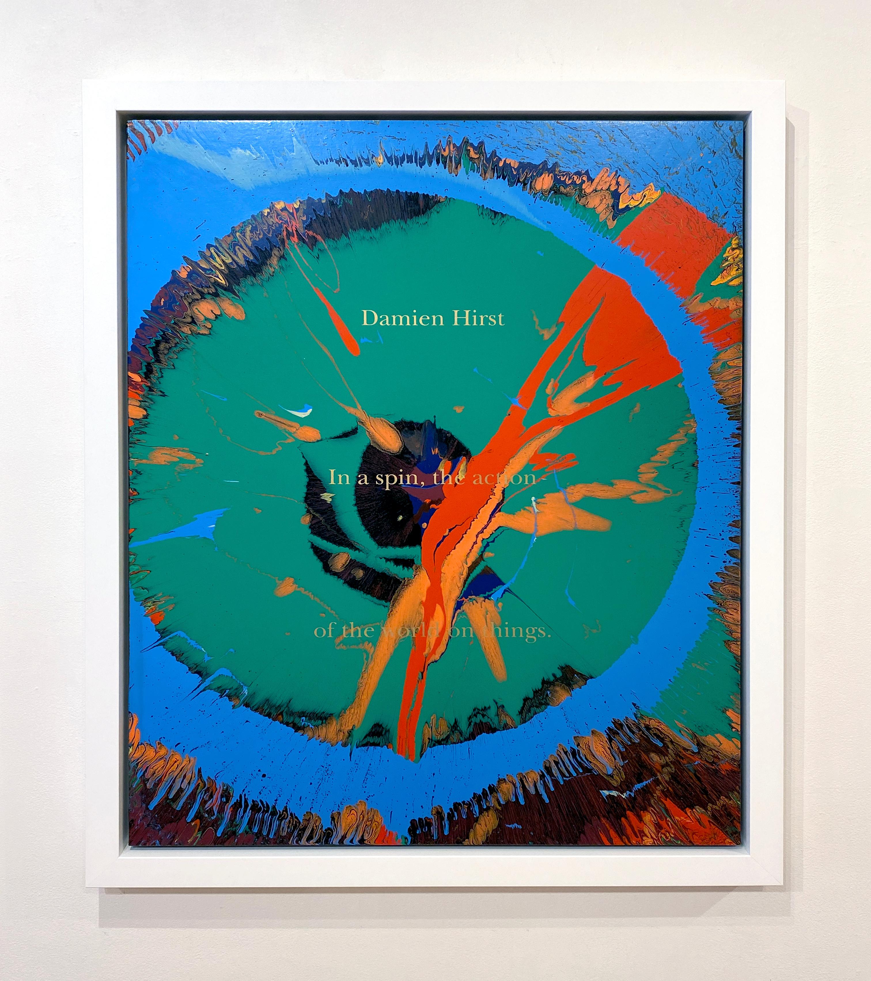 Unique Spin (portfolio cover for In a Spin, The Action of the World on Things) - Painting by Damien Hirst