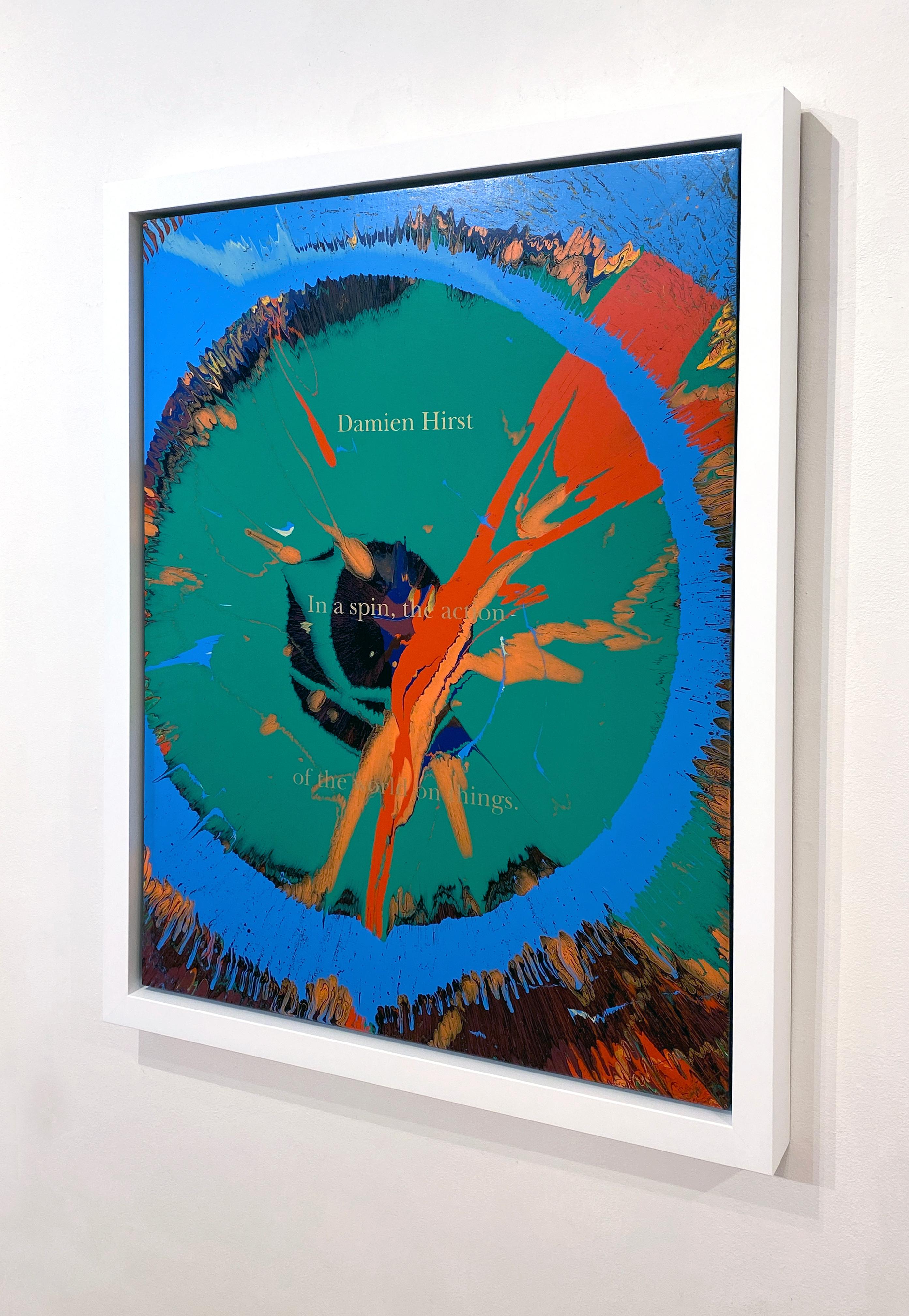 Unique Spin (portfolio cover for In a Spin, The Action of the World on Things) (Blau), Abstract Painting, von Damien Hirst