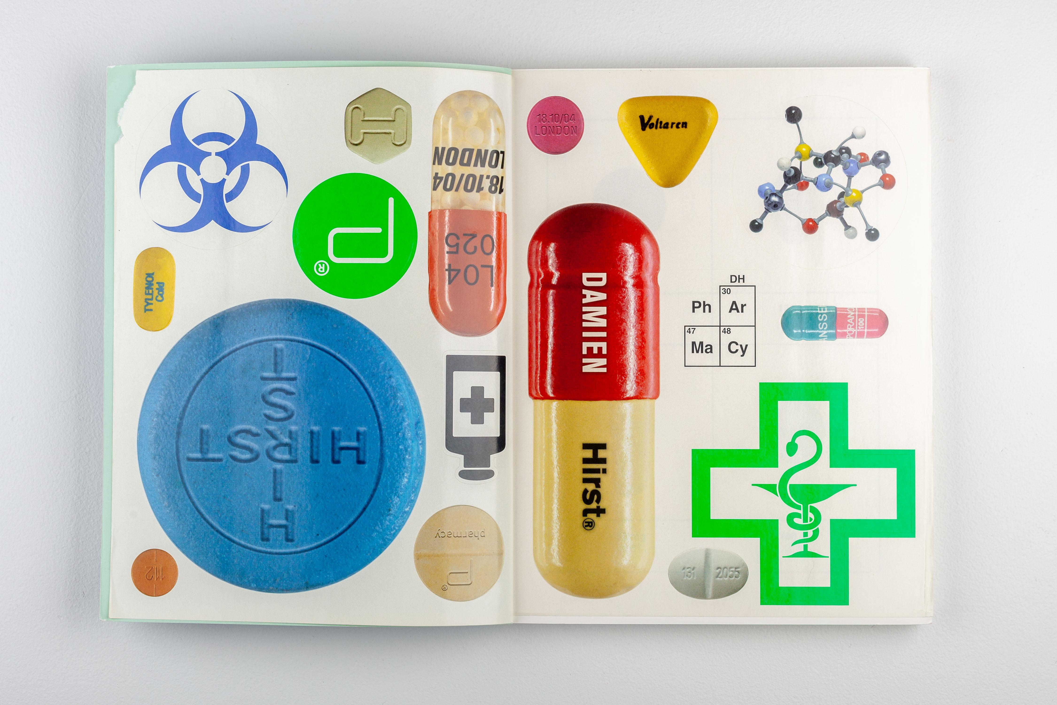 Contemporary Damien Hirst Pharmacy Catalog (with stickers and results list), Sotheby's 2004 For Sale
