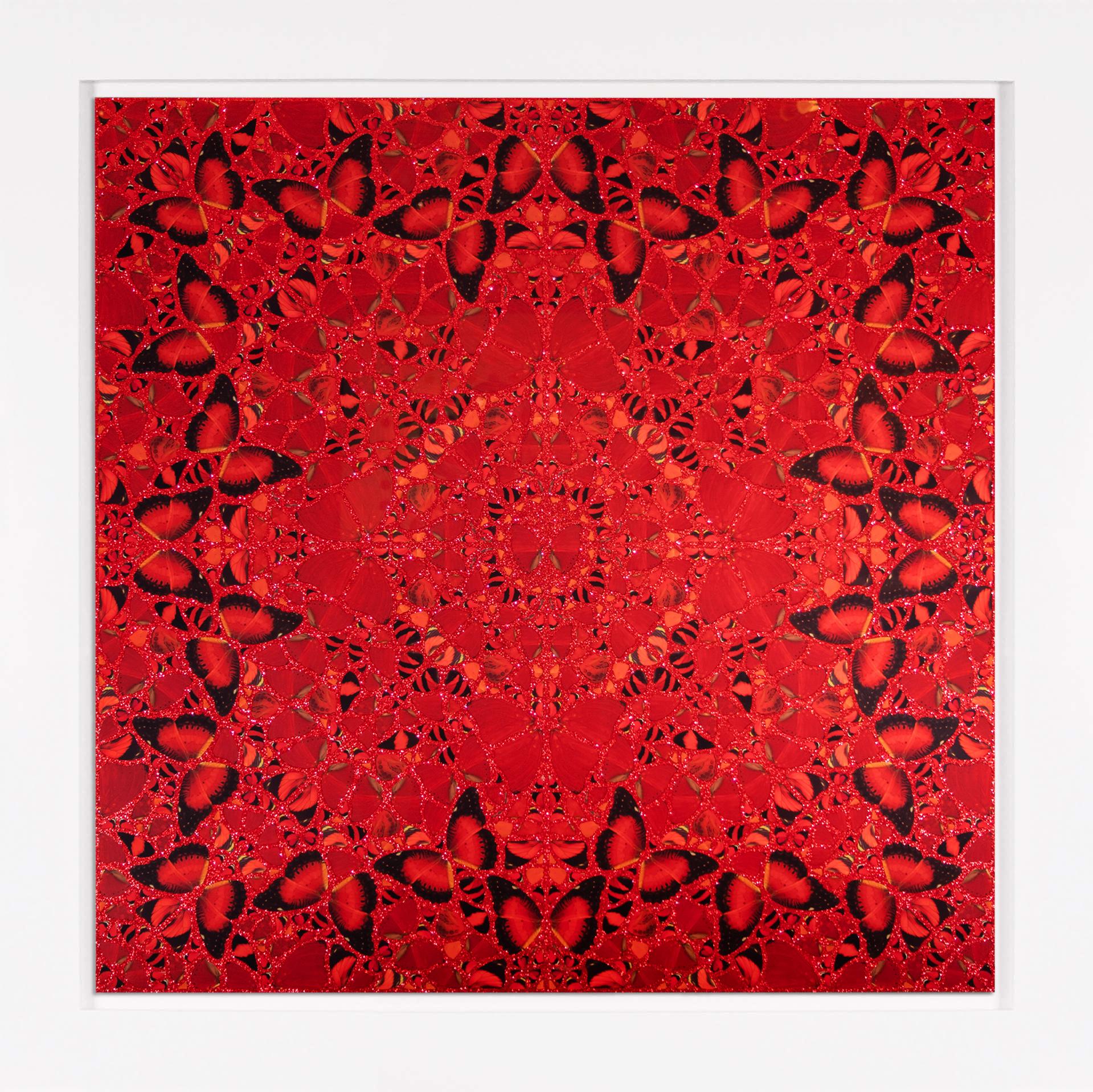 Stampa Giclée astratta con glitter, 'Nūr Jahān', 2022