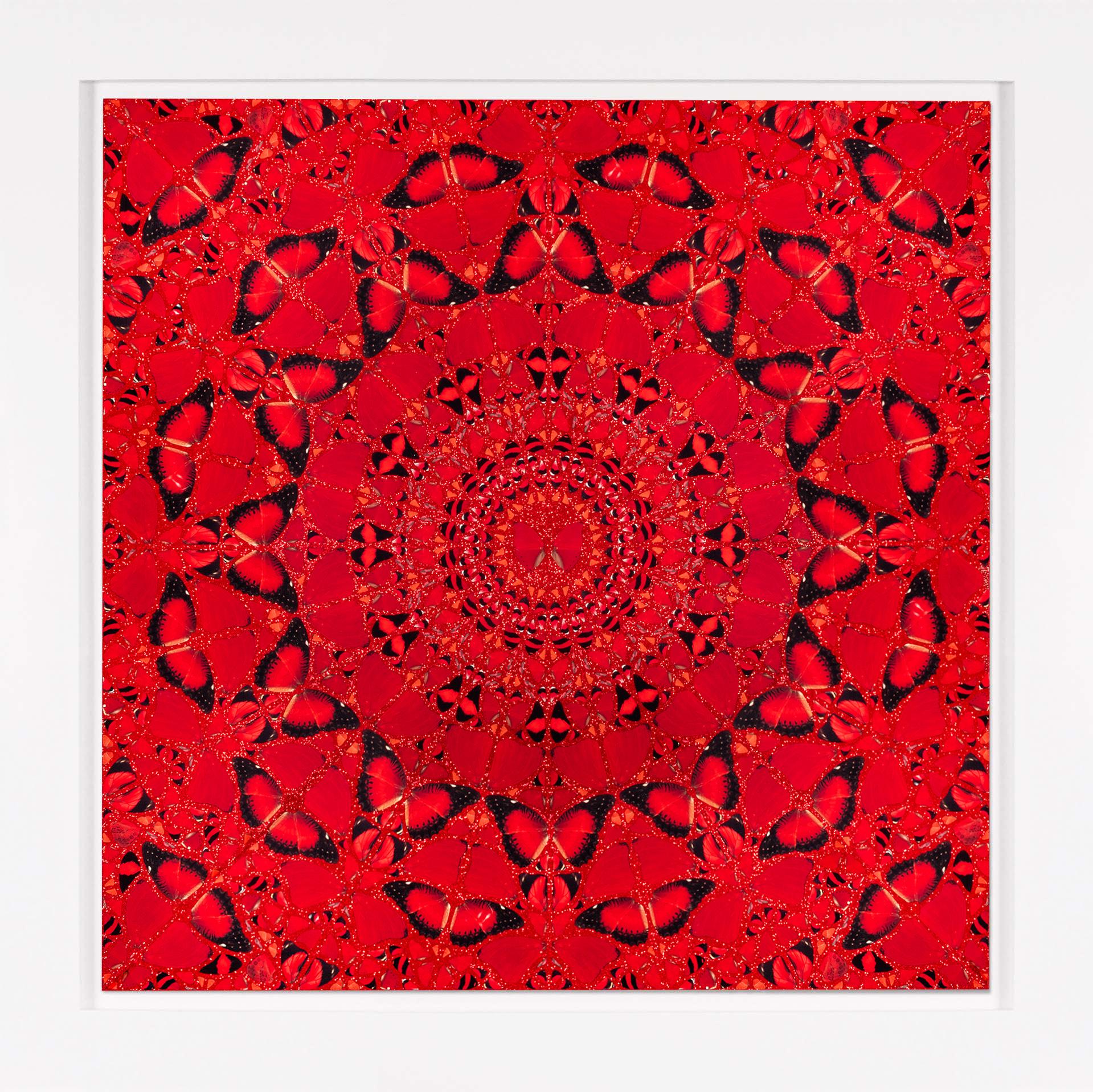 Stampa Giclée astratta con glitter, 'Suiko', 2022