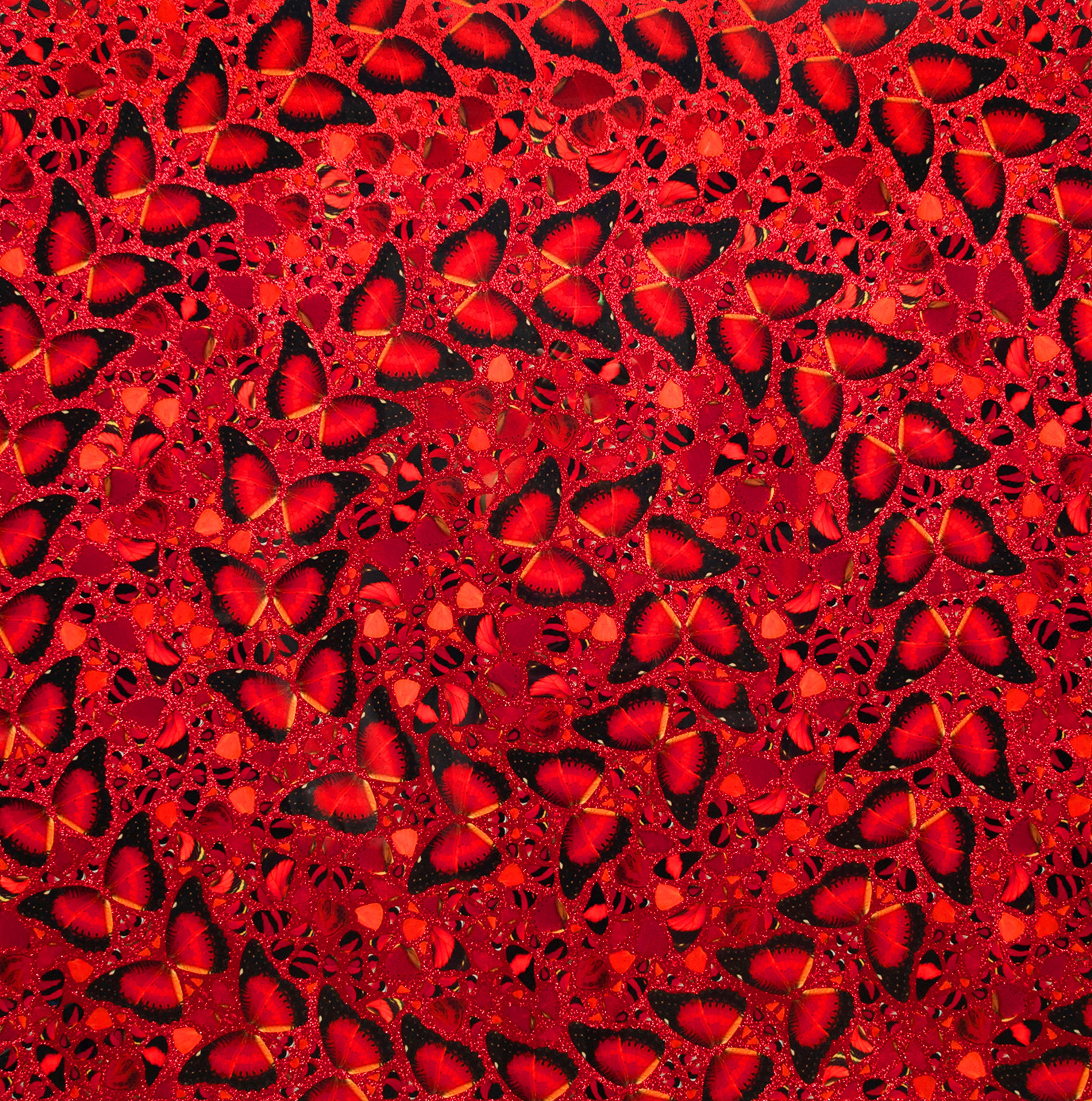 Impresión Giclée Abstracta con Purpurina, 