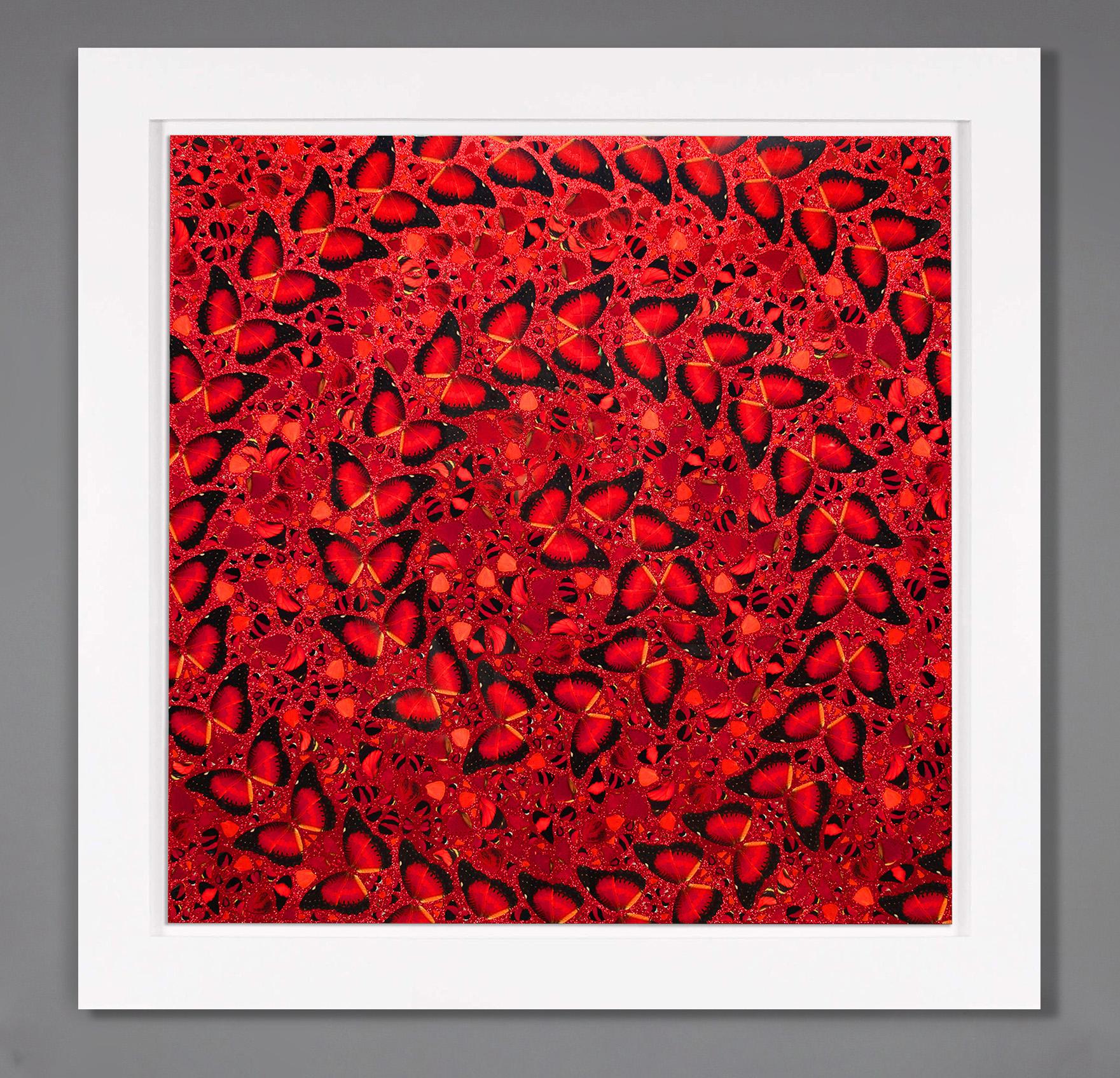 Impresión Giclée Abstracta con Purpurina, 