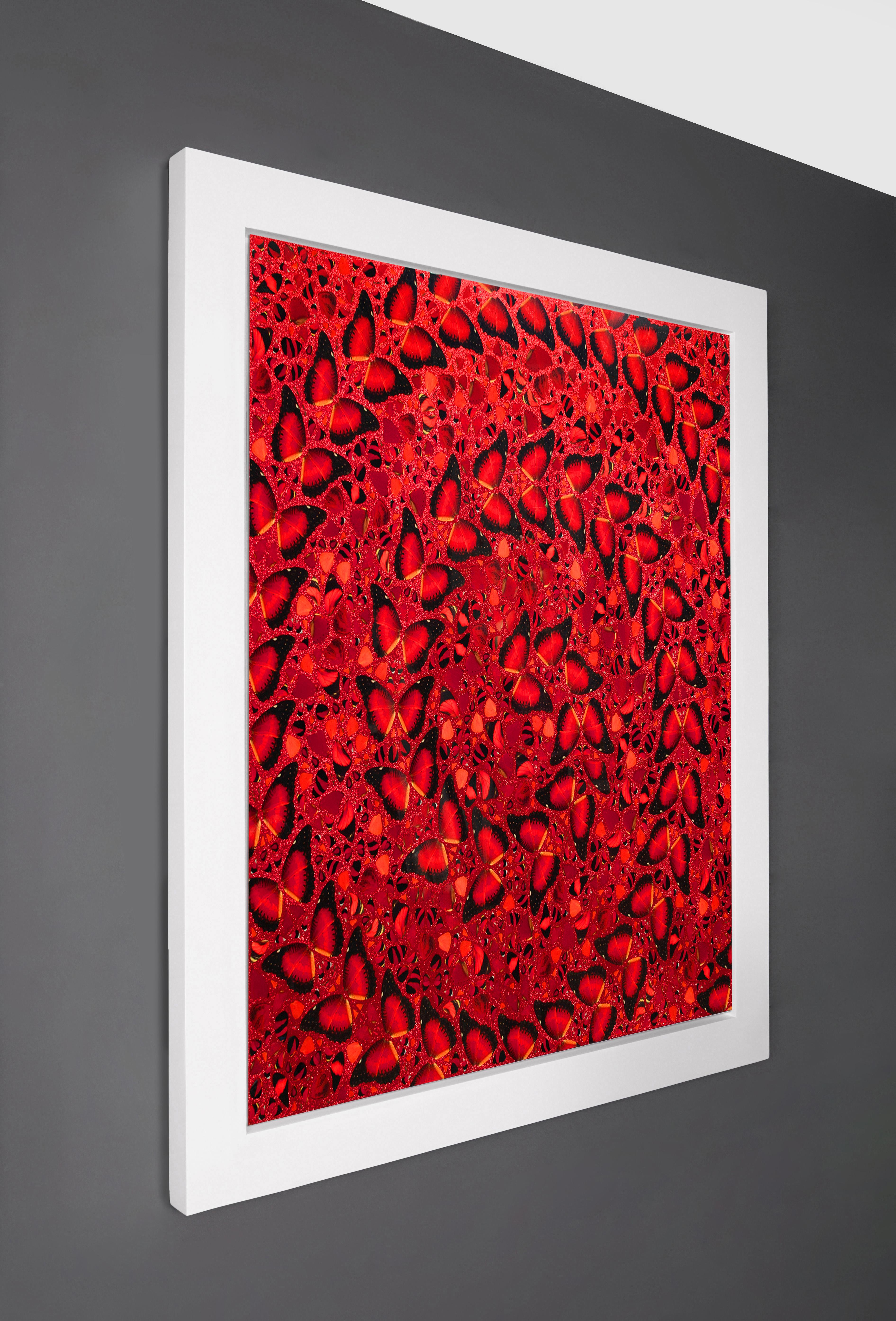 Impresión Giclée Abstracta con Purpurina, 