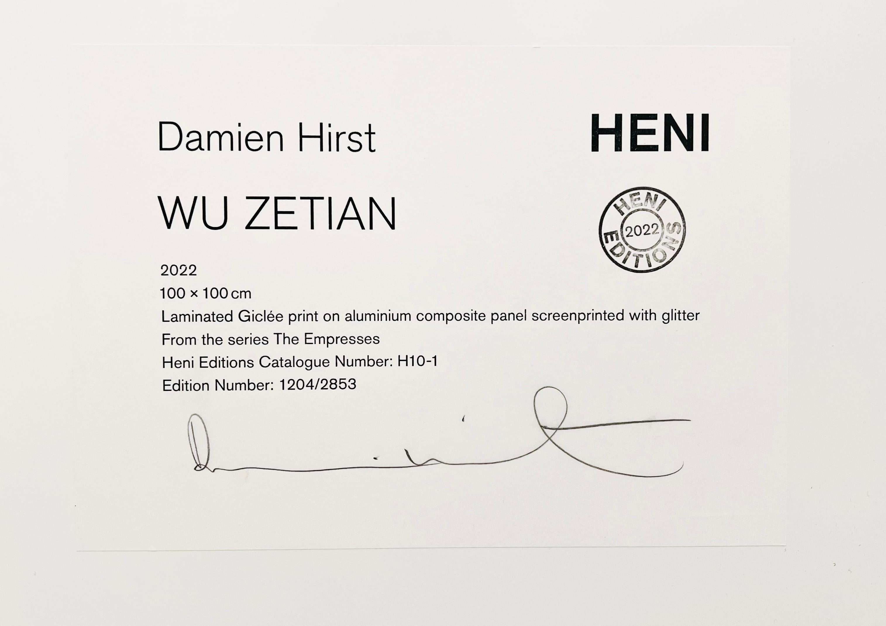 Stampa Giclée astratta con glitter, 'Wu Zetian', 2022 in vendita 1