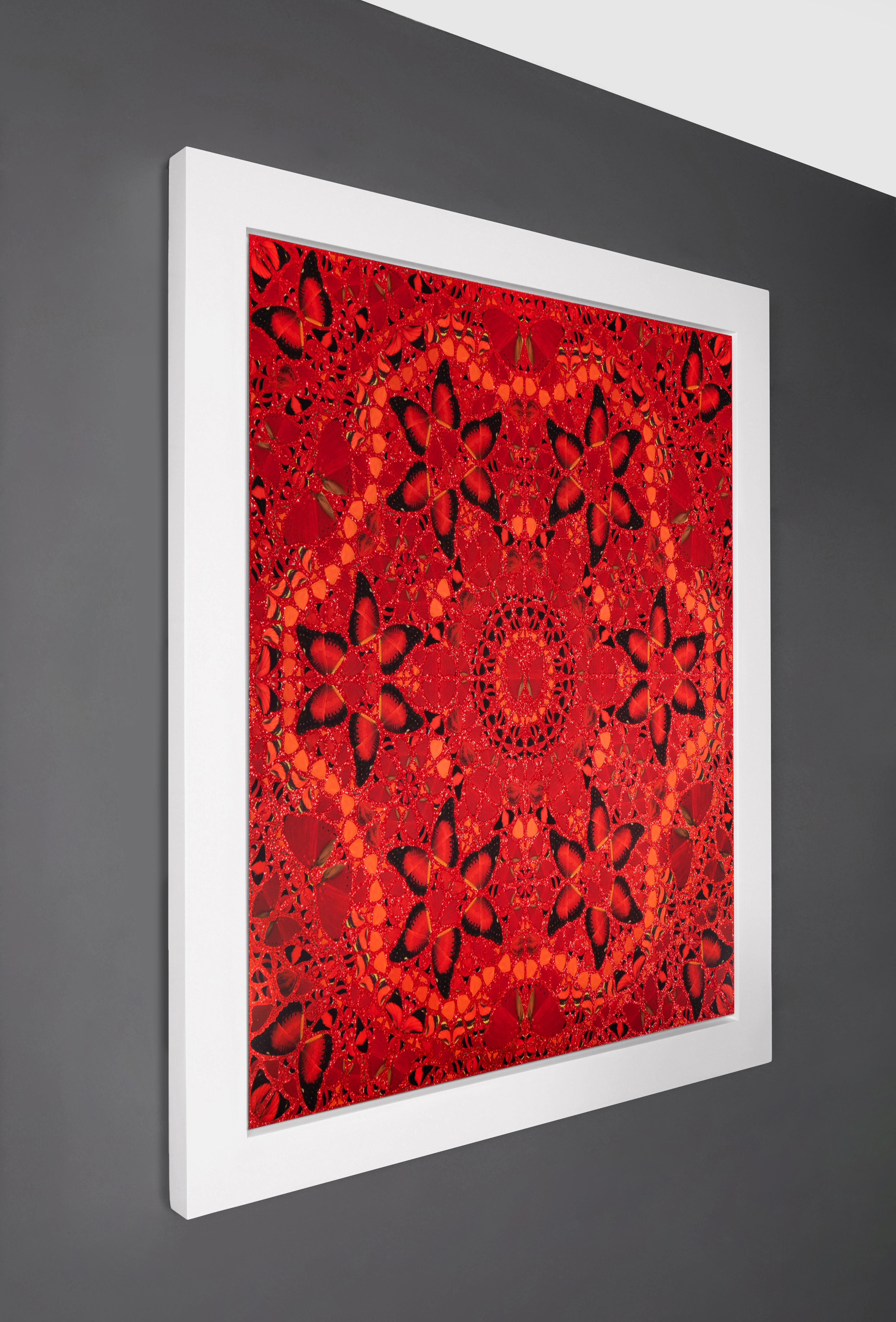 Abstrakter Giclée-Druck mit Glitter, 