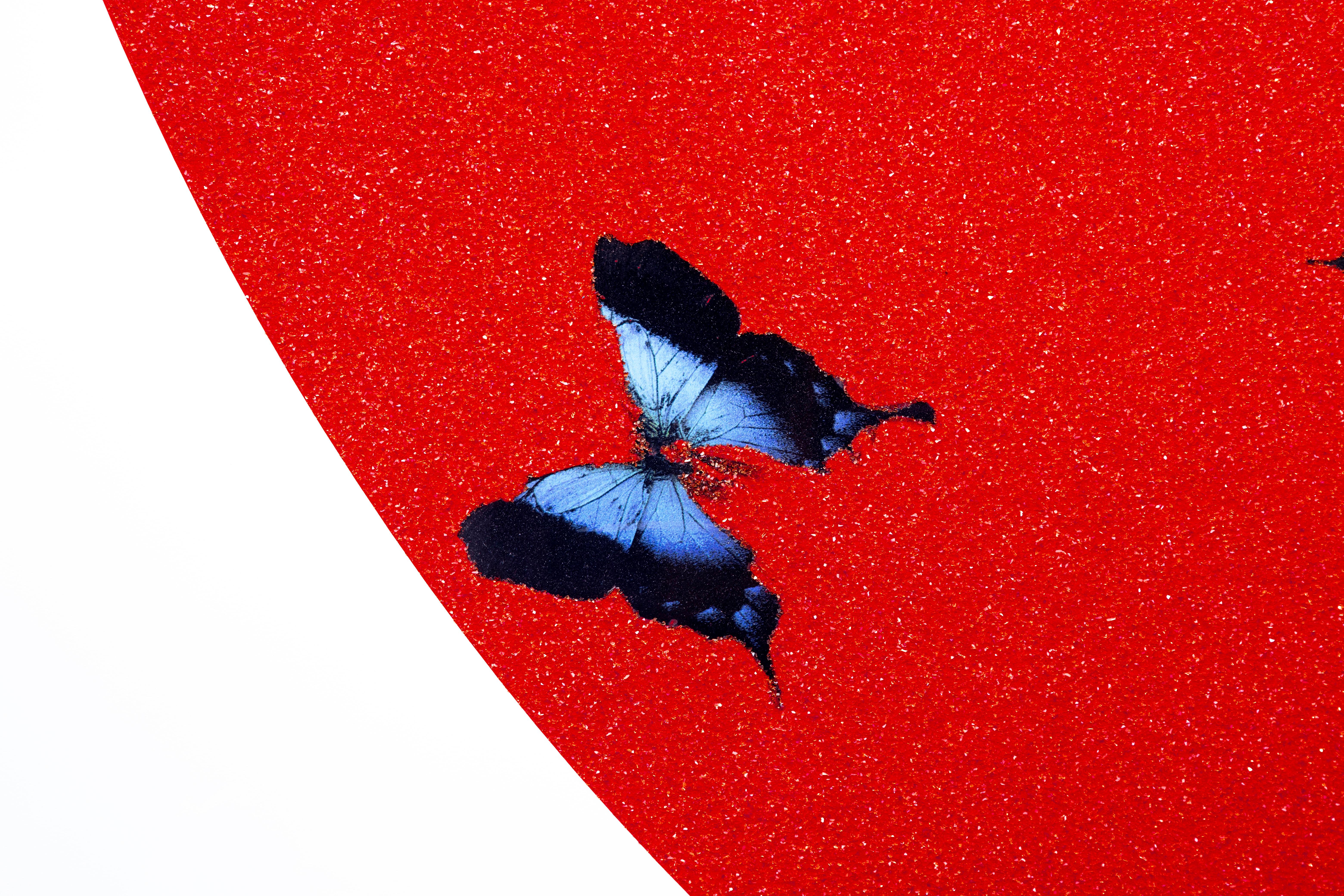 'All You Need Is Love, Love, Love', serigrafia con polvere di diamante, 2010 - Print Fotorealista di Damien Hirst