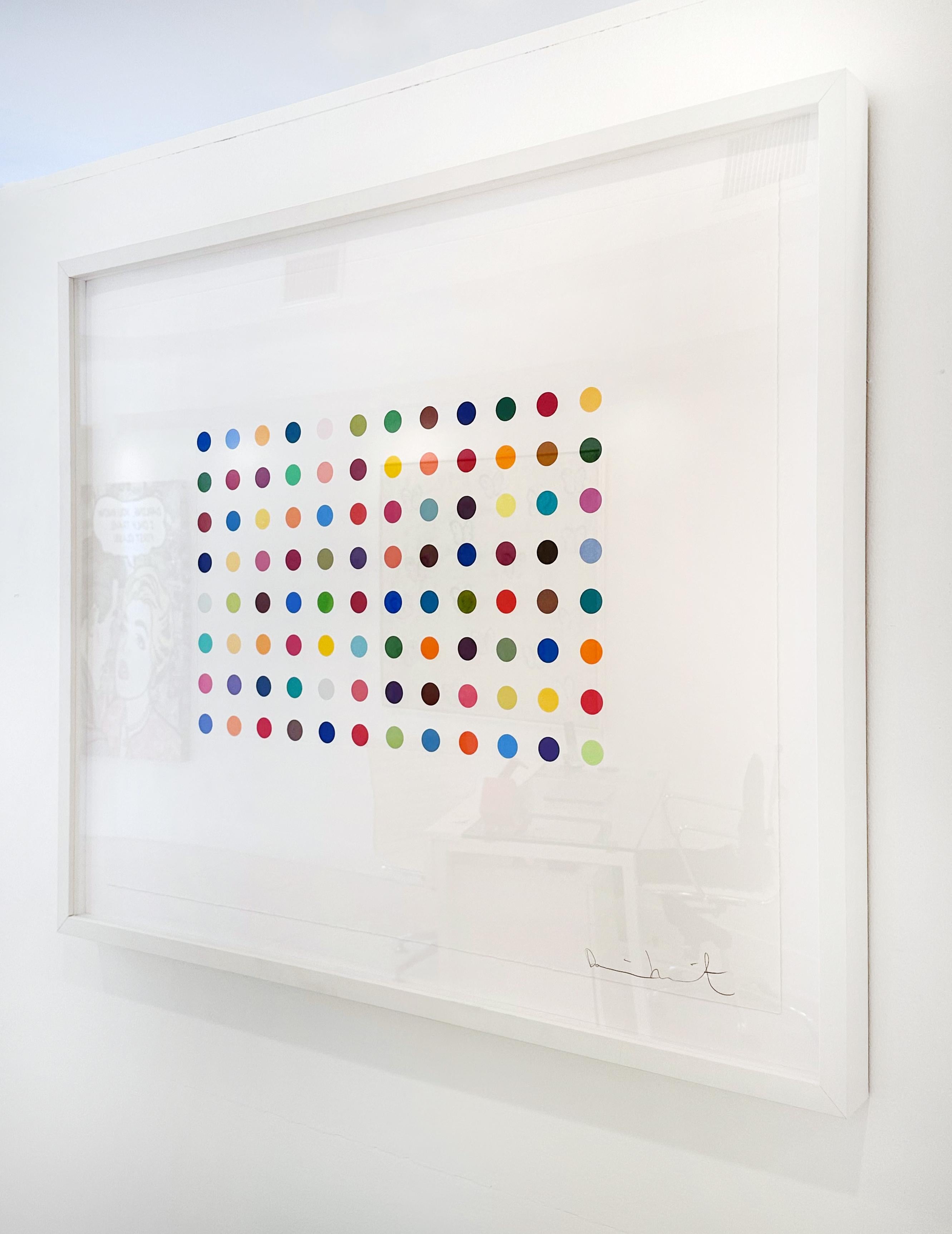 Artist:  Hirst, Damien
Title:  Bromphenol Blue
Series:  Spots
Date:  2005
Medium:  Etching and Aquatint in Colours on Hahnemühle Paper
Unframed Dimensions:  30