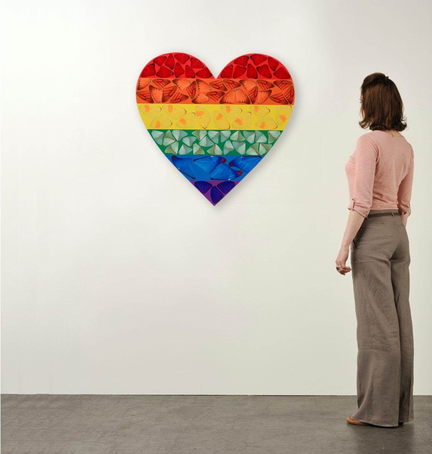 Coeur de papillon (grand) - Art contemporain, 21e siècle, YBAs, coloré, Giclée en vente 1