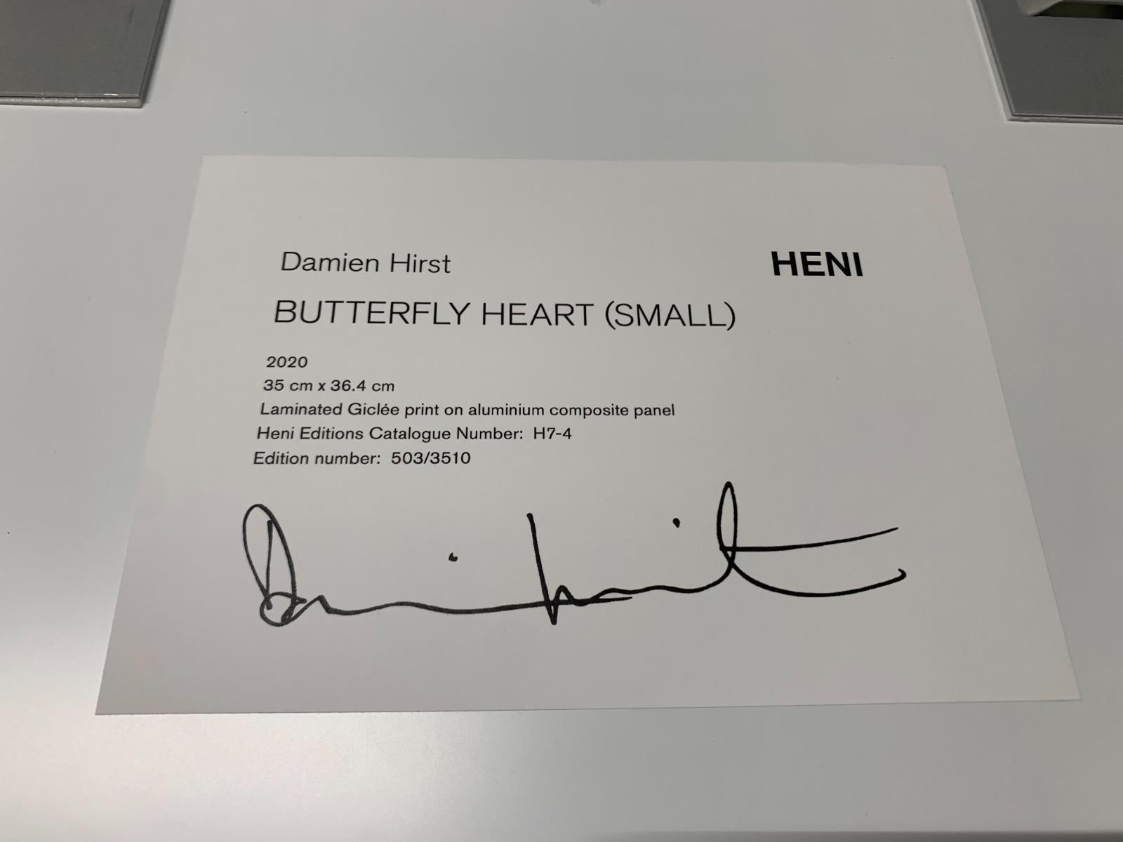 Butterfly Heart (small) - Contemporary art, 21st Century, YBAs, Colorful, Giclée - Beige Abstract Print by Damien Hirst