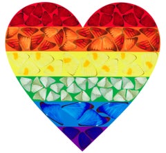 Butterfly Heart (Small) -- Giclée Print, Colourful, Rainbow by Damien Hirst