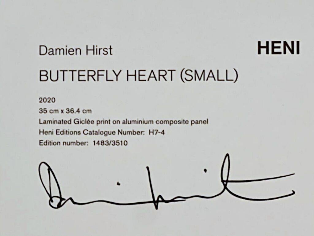 Butterfly Heart (Small) H7-4 print on aluminum panel new in publishers packaging - Print by Damien Hirst