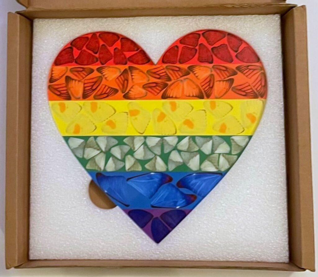 Butterfly Heart (petit) H7-4 imprimé sur panneau d'aluminium neuf dans l'emballage des éditeurs - Abstrait Print par Damien Hirst