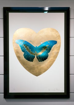 Damien Hirst:: Schmetterlingsblau/Gold:: (2015)