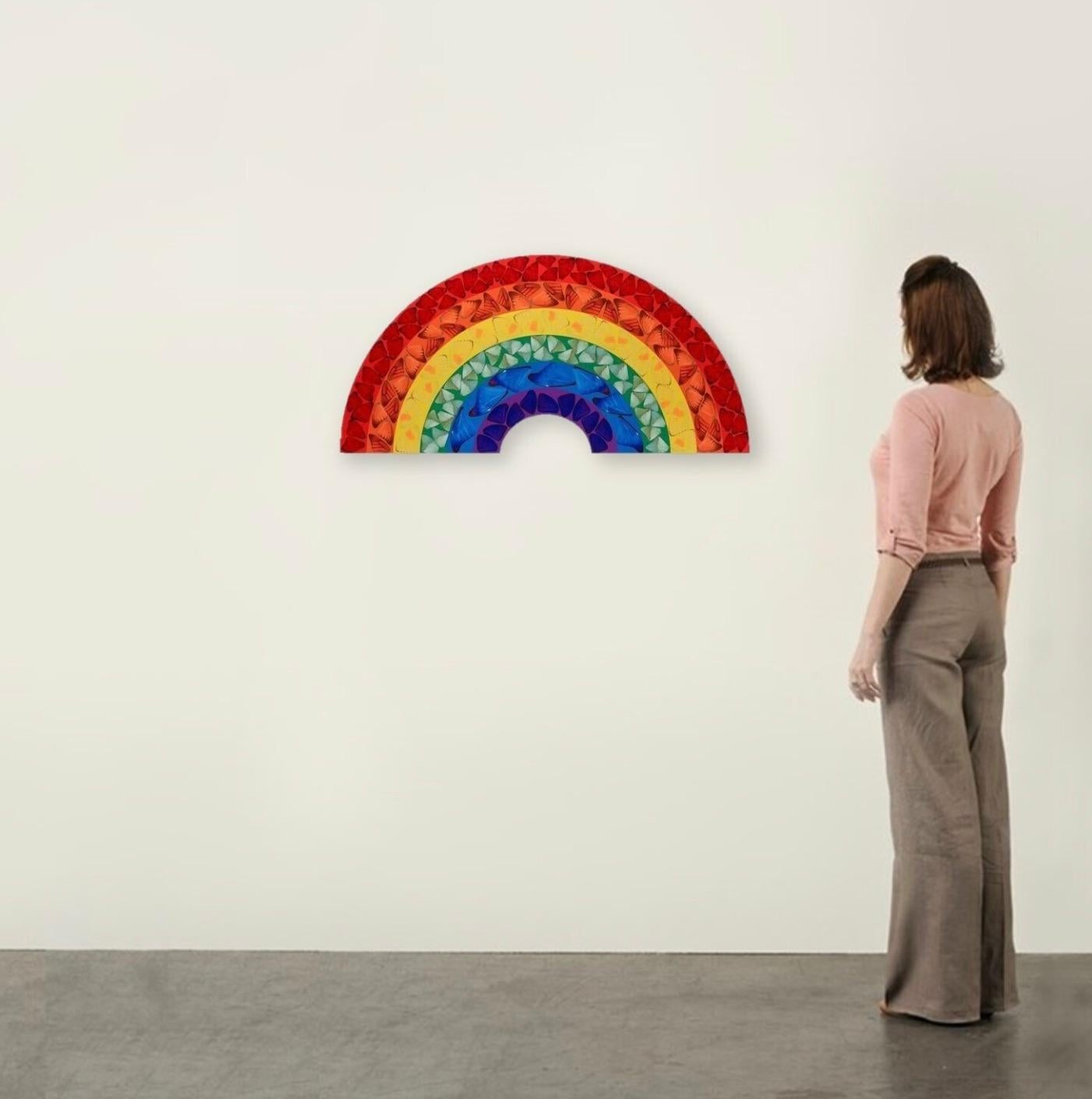 Butterfly Rainbow (large) - Contemporary art, 21st Century, YBAs, Color, Print - Gray Abstract Print by Damien Hirst