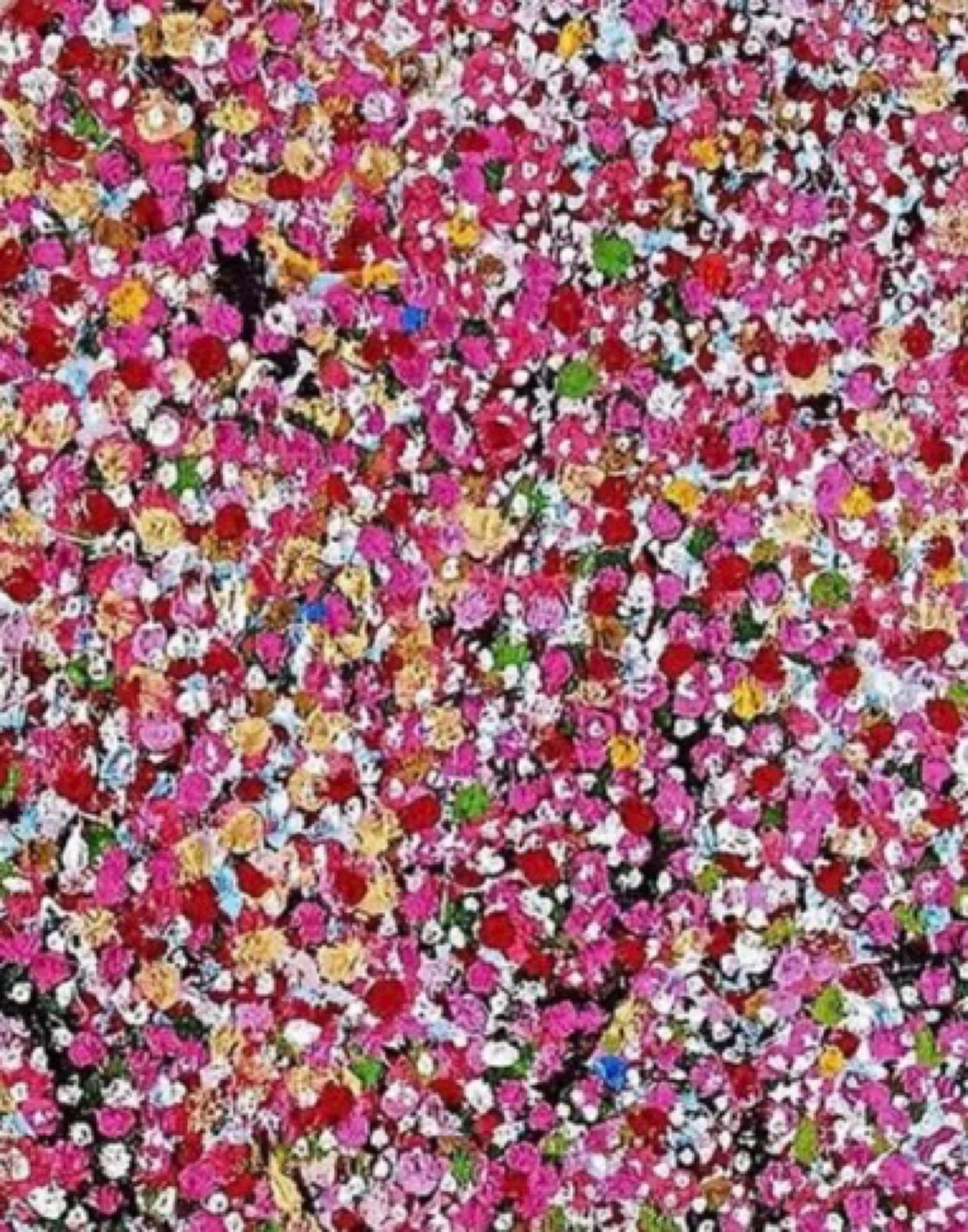 Cherry Blossoms Poster (Framed) - Foundation Cartier Cerisiers En Fleurs Cherry - Contemporary Print by Damien Hirst