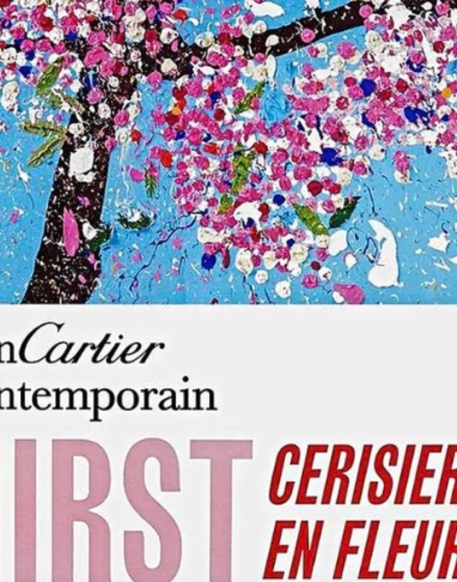 Cherry Blossoms Poster (Framed) - Foundation Cartier Cerisiers En Fleurs Cherry - Contemporary Print by Damien Hirst