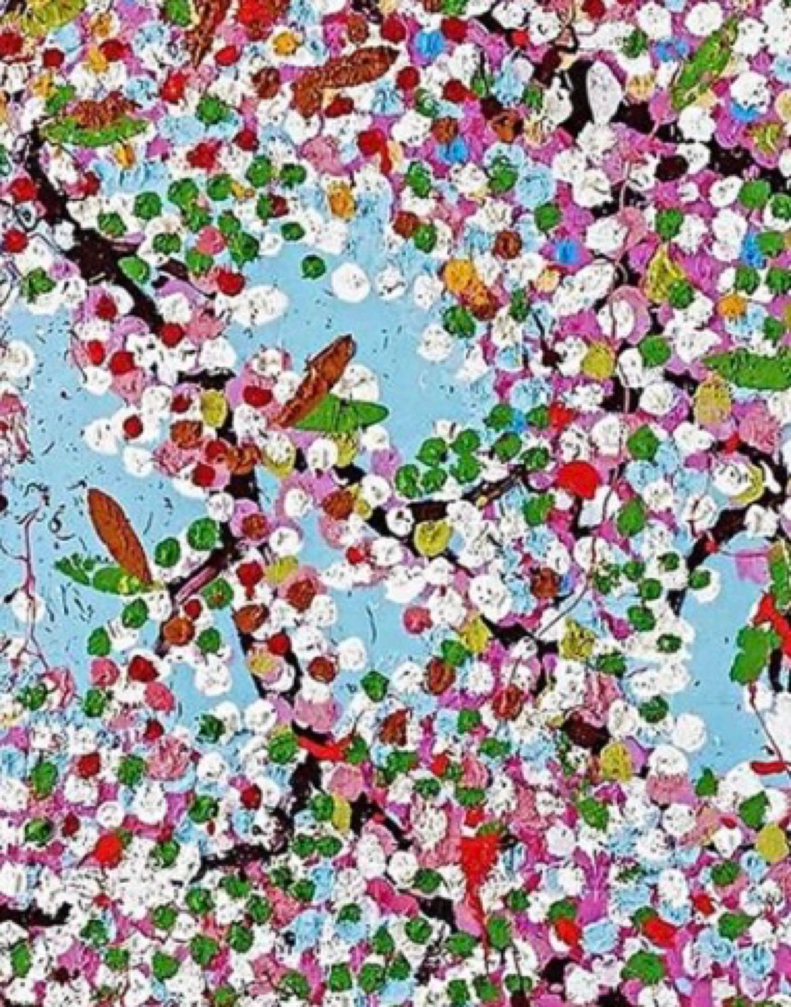 Cherry Blossoms Poster (Framed) - Foundation Cartier Cerisiers En Fleurs Cherry - Print by Damien Hirst