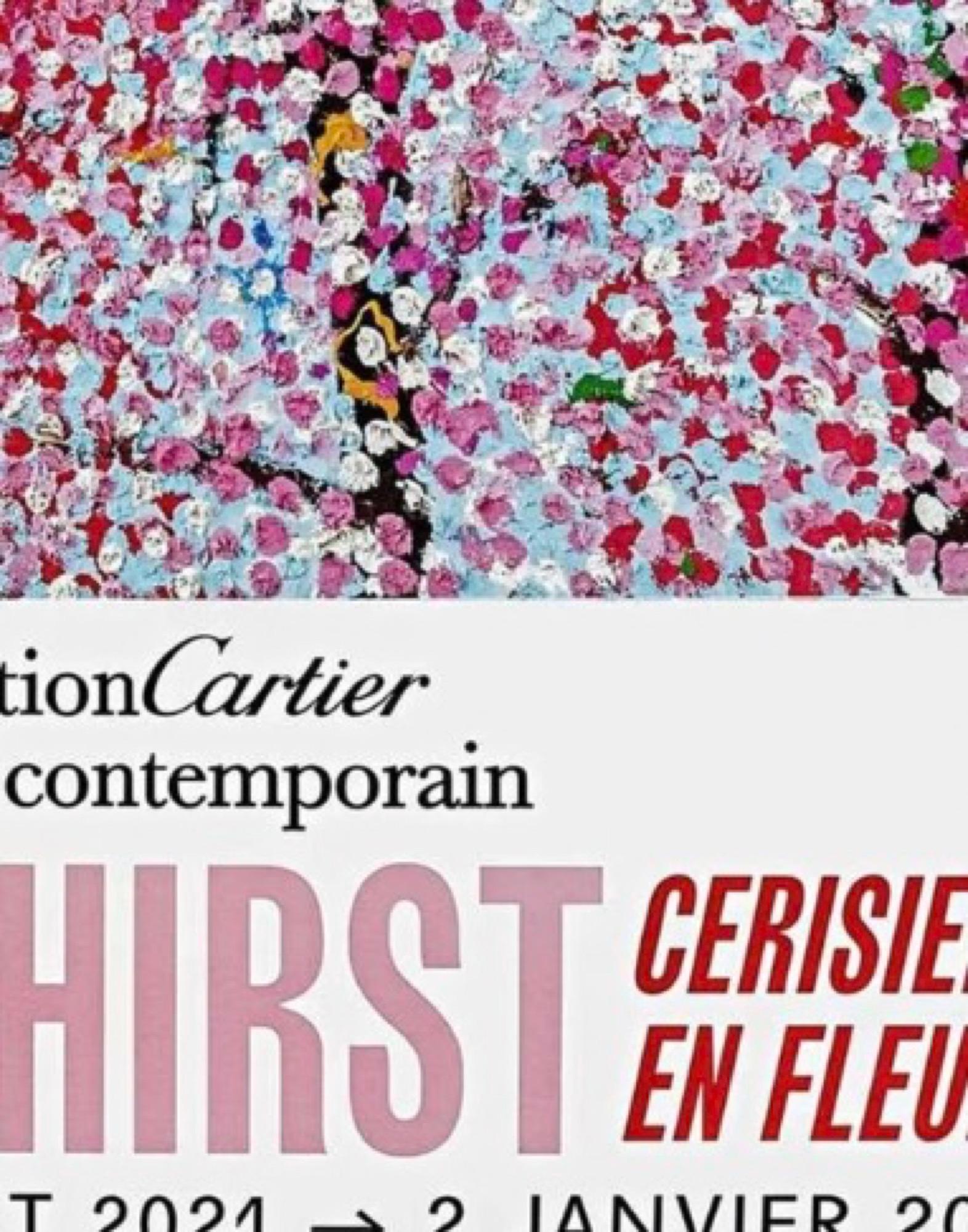 Cherry Blossoms Poster (Framed) - Foundation Cartier Cerisiers En Fleurs Cherry - Contemporary Print by Damien Hirst