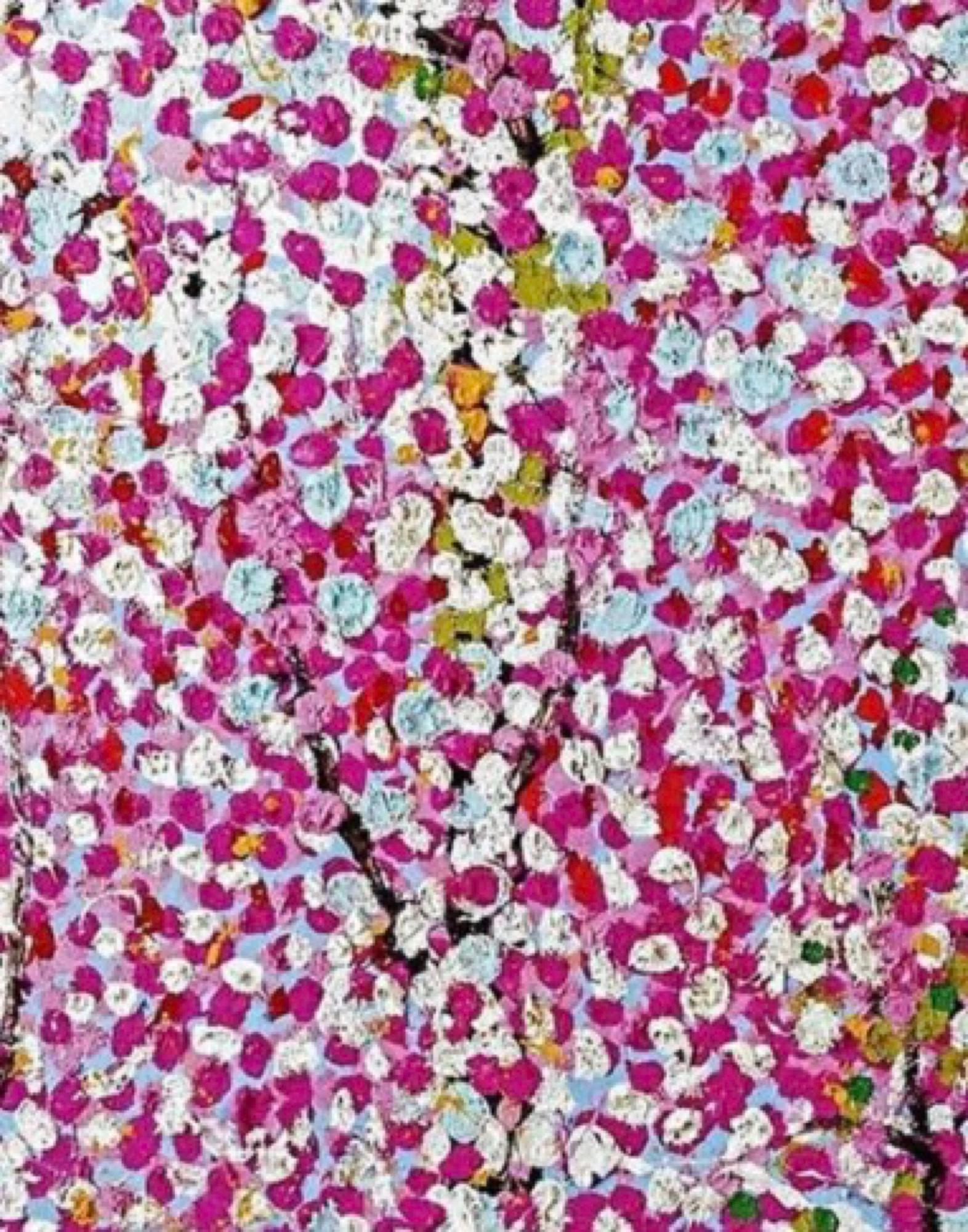 Cherry Blossoms Poster (Framed) - Foundation Cartier Cerisiers En Fleurs Cherry - Contemporary Print by Damien Hirst