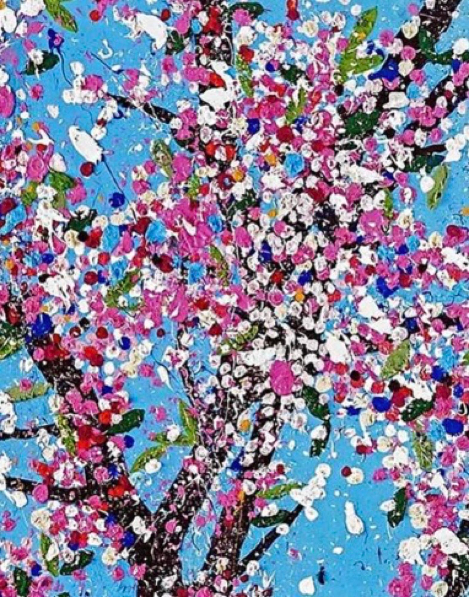 Cherry Blossoms Poster (Framed) - Foundation Cartier Cerisiers En Fleurs Cherry For Sale 2