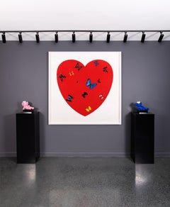 Damien Hirst 'All You Need Is Love, Love, Love' Diamond Dust Screen Print, 2010