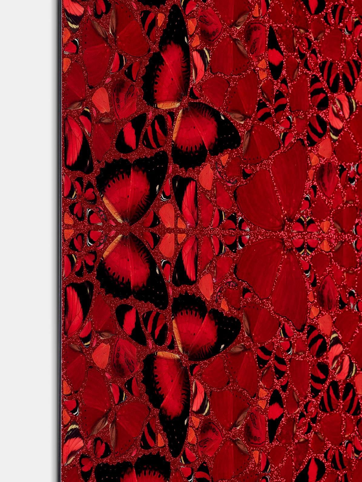 DAMIEN HIRST - EMPRESSES: NŪR JAHĀN - Limited edition. Butterflies Glitter Red 5