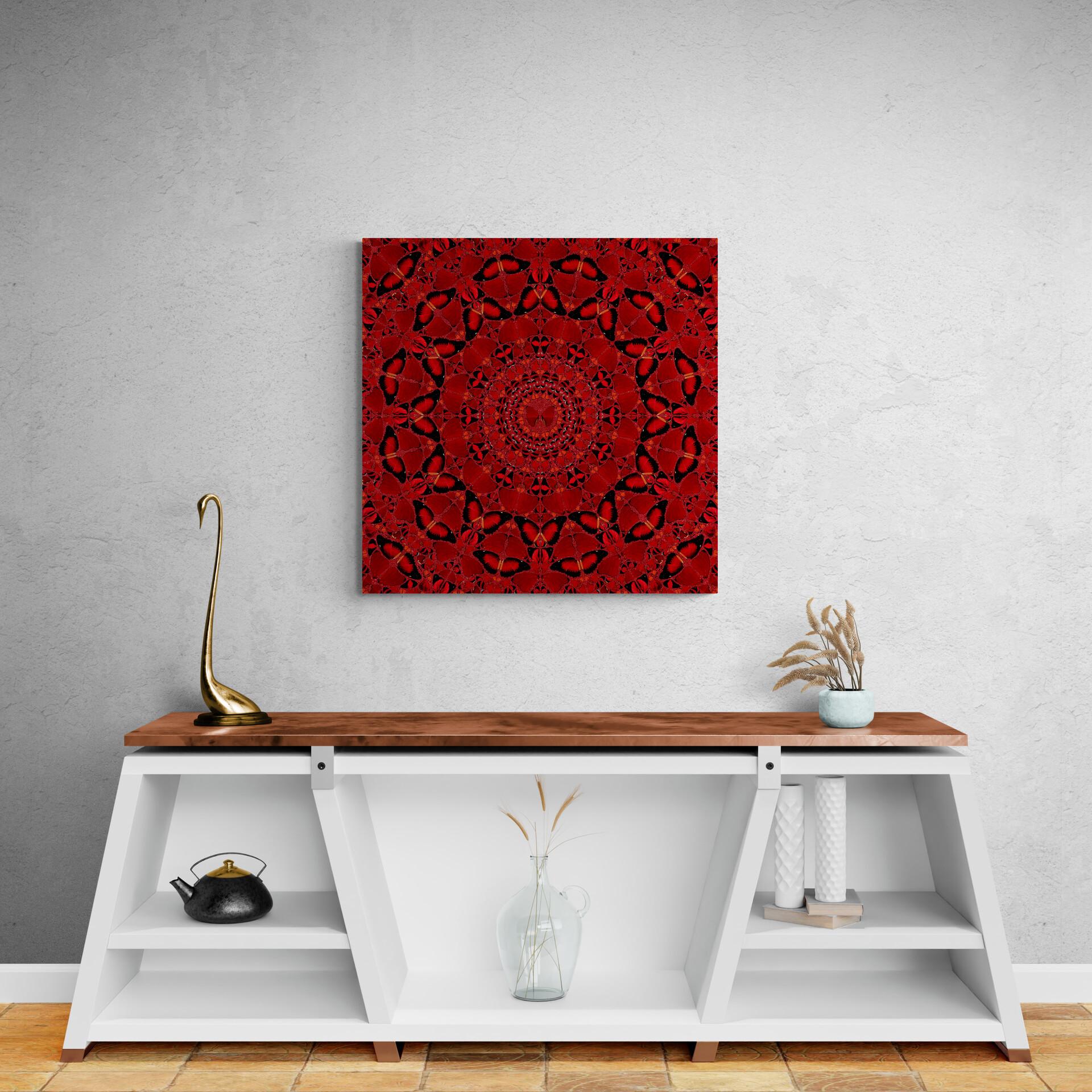 DAMIEN HIRST - EMPRESSES: SUIKO Limited Modern Butterflies glitter rosso 8