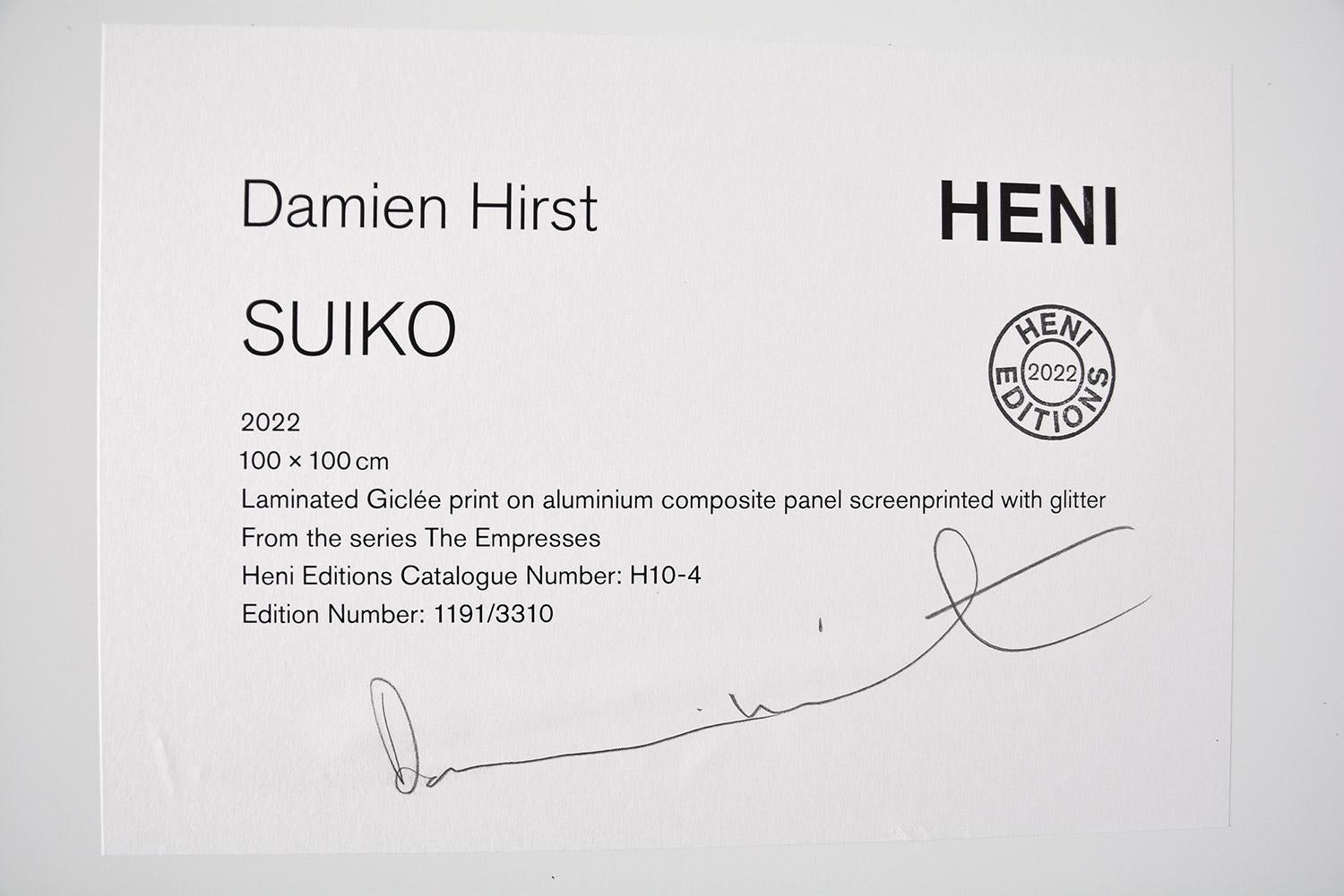 DAMIEN HIRST - EMPRESSES: SUIKO Limited Modern Butterflies glitter rosso 4