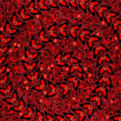 DAMIEN HIRST - EMPRESSES: TAYTU BETUL - Limited edition. Butterflies Glitter Red