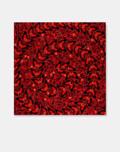 DAMIEN HIRST - EMPRESSES: TAYTU BETUL - Limited edition. Butterflies Glitter Red
