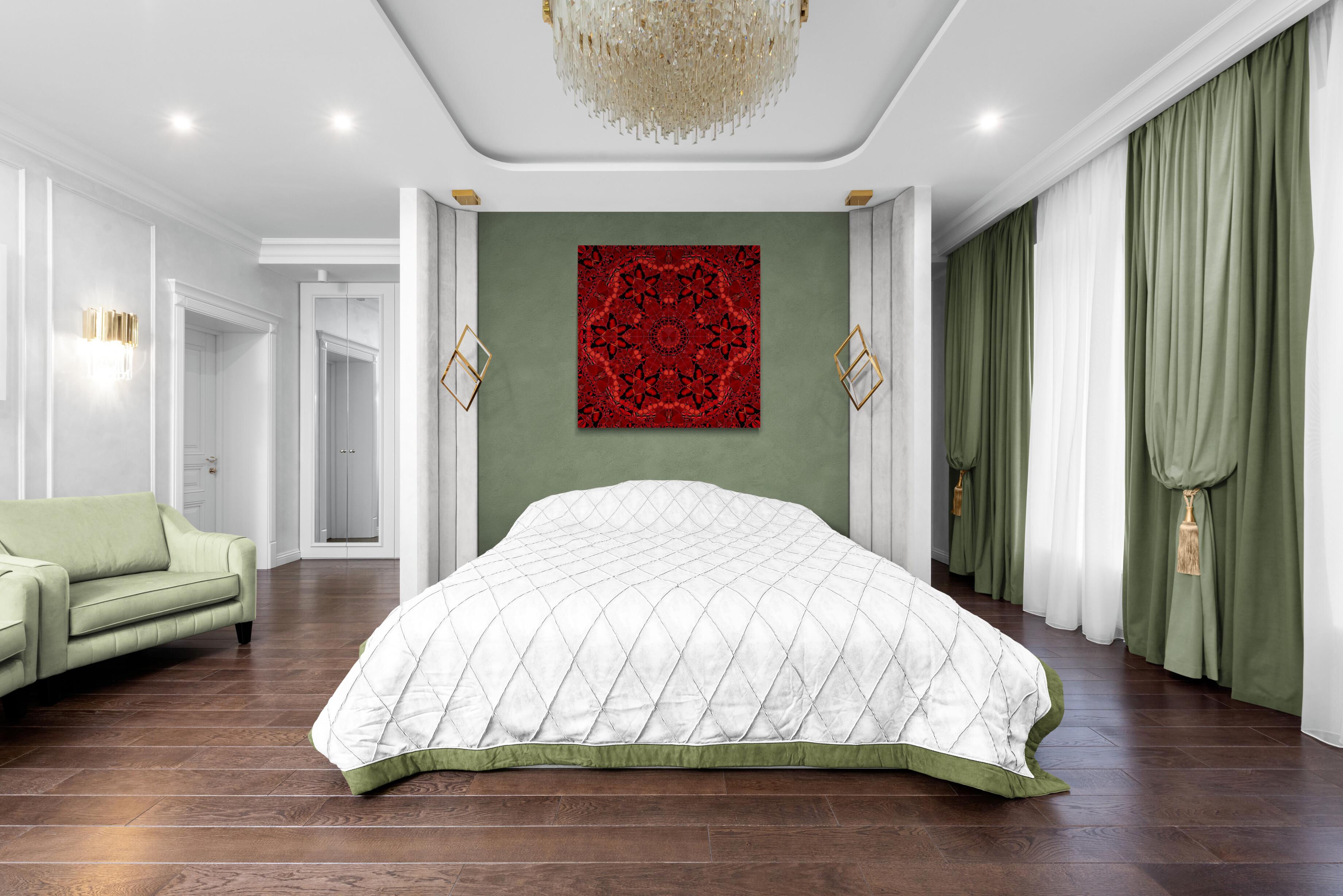 DAMIEN HIRST - EMPERATRICES: WU ZETIAN - Limitadas. Mariposas Purpurina Rojo - Print de Damien Hirst