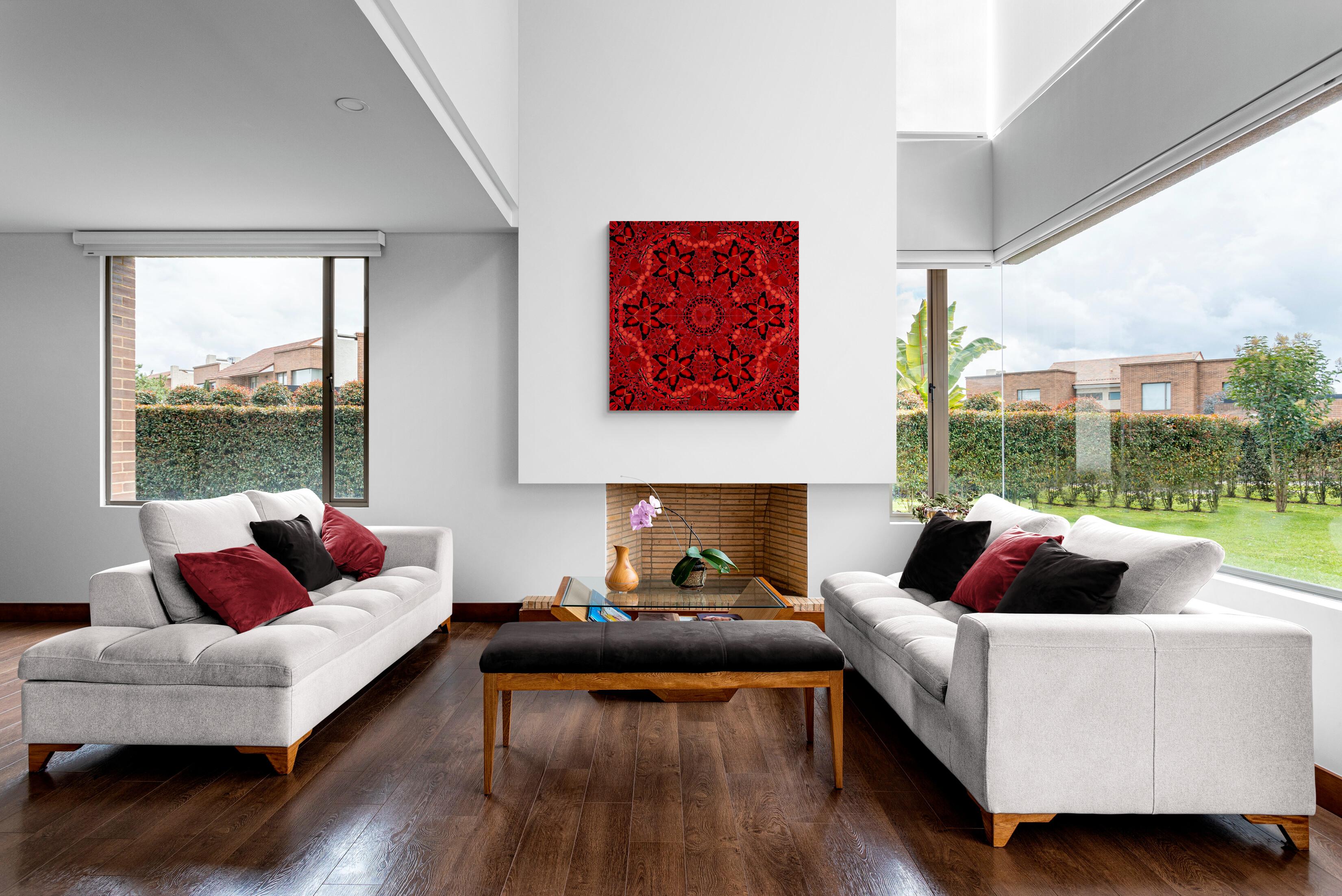 DAMIEN HIRST - EMPERATRICES: WU ZETIAN - Limitadas. Mariposas Purpurina Rojo - Print Moderno de Damien Hirst